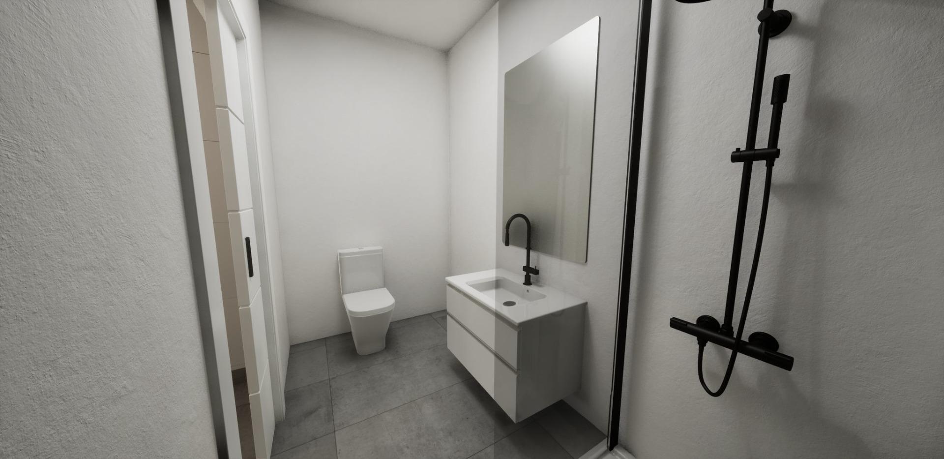 New build semidetached corner villas for sale in torre pacheco with private pool and solarium