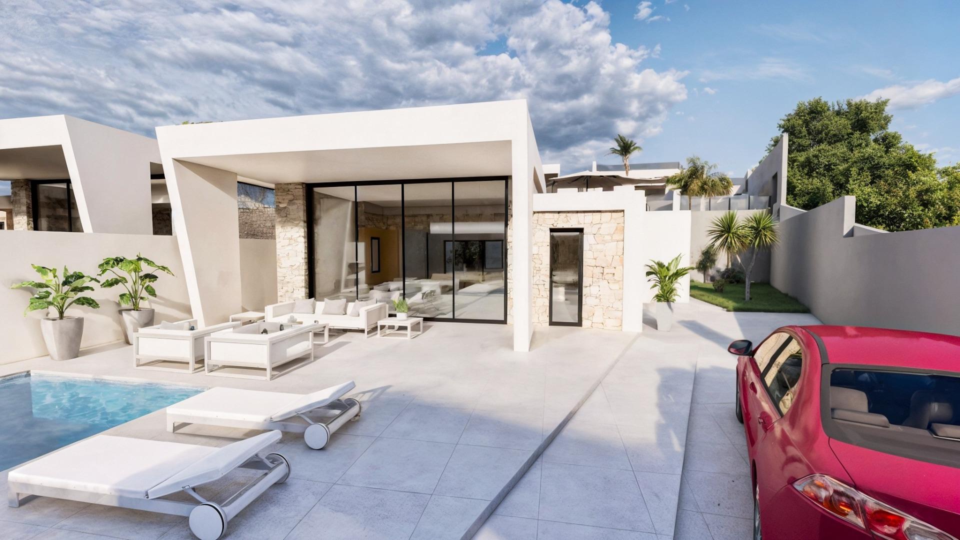 New-build one-story villas with private pool in torrevieja