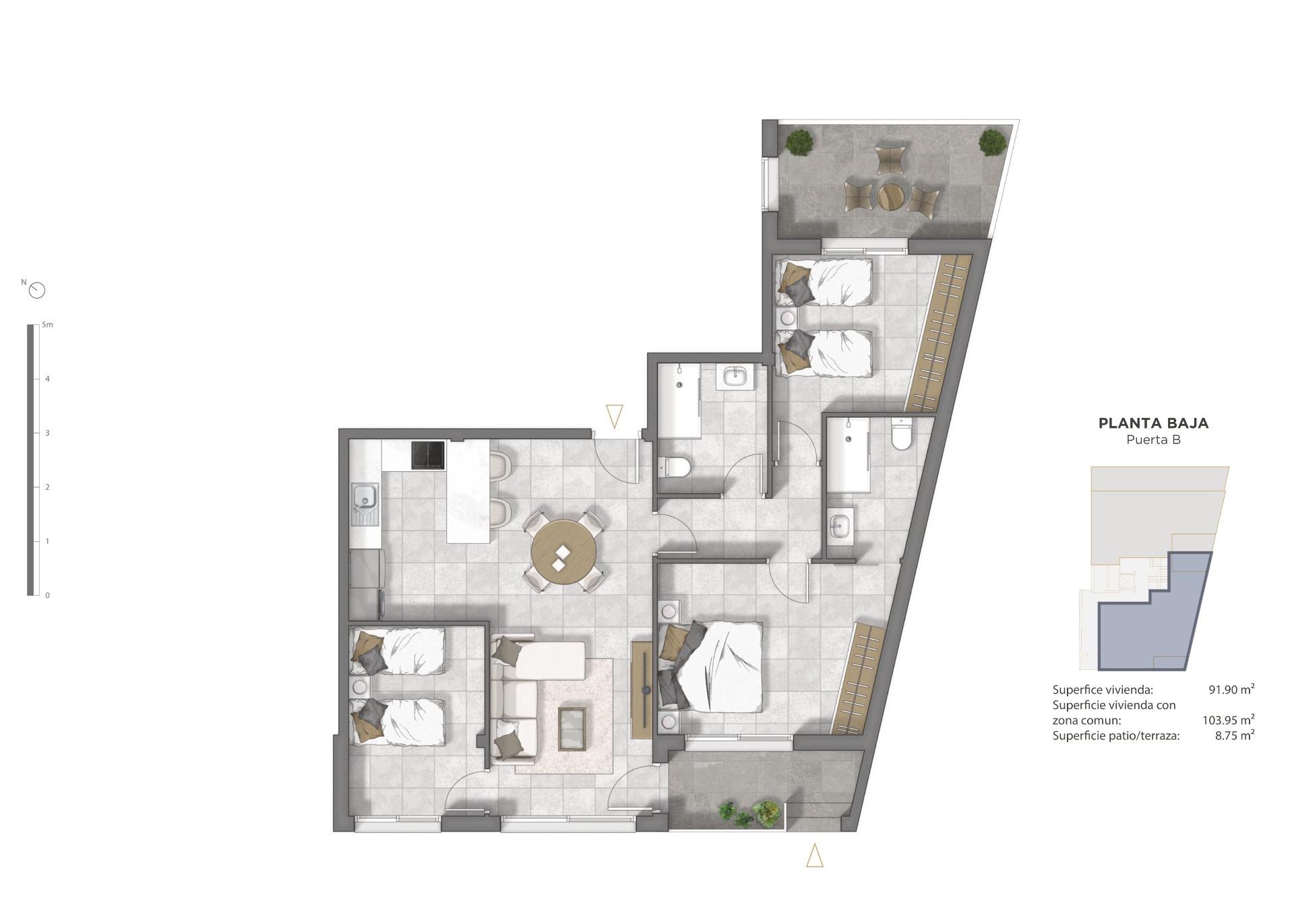 New development apartments in central guardamar del segura, costa blanca