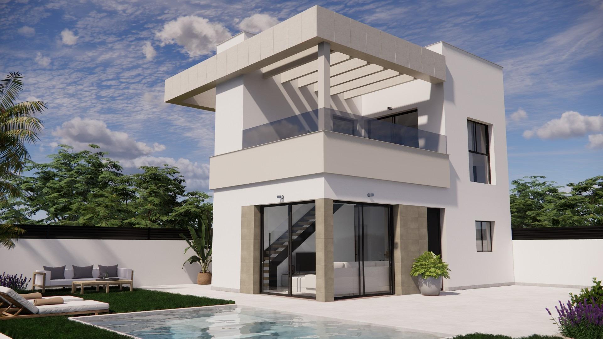 Modern villas with private pool in vistabella golf resort, orihuela