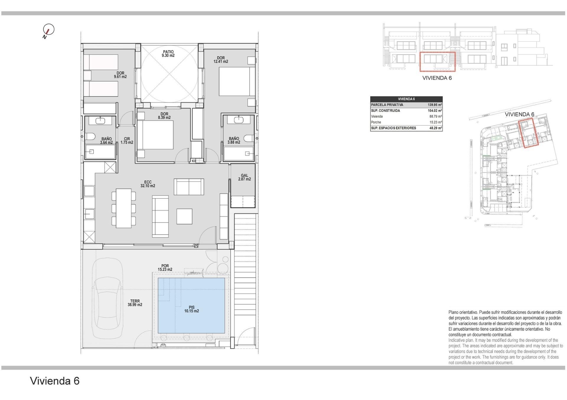 New build bungalows for sale in pilar de la horadada 3 km from beach