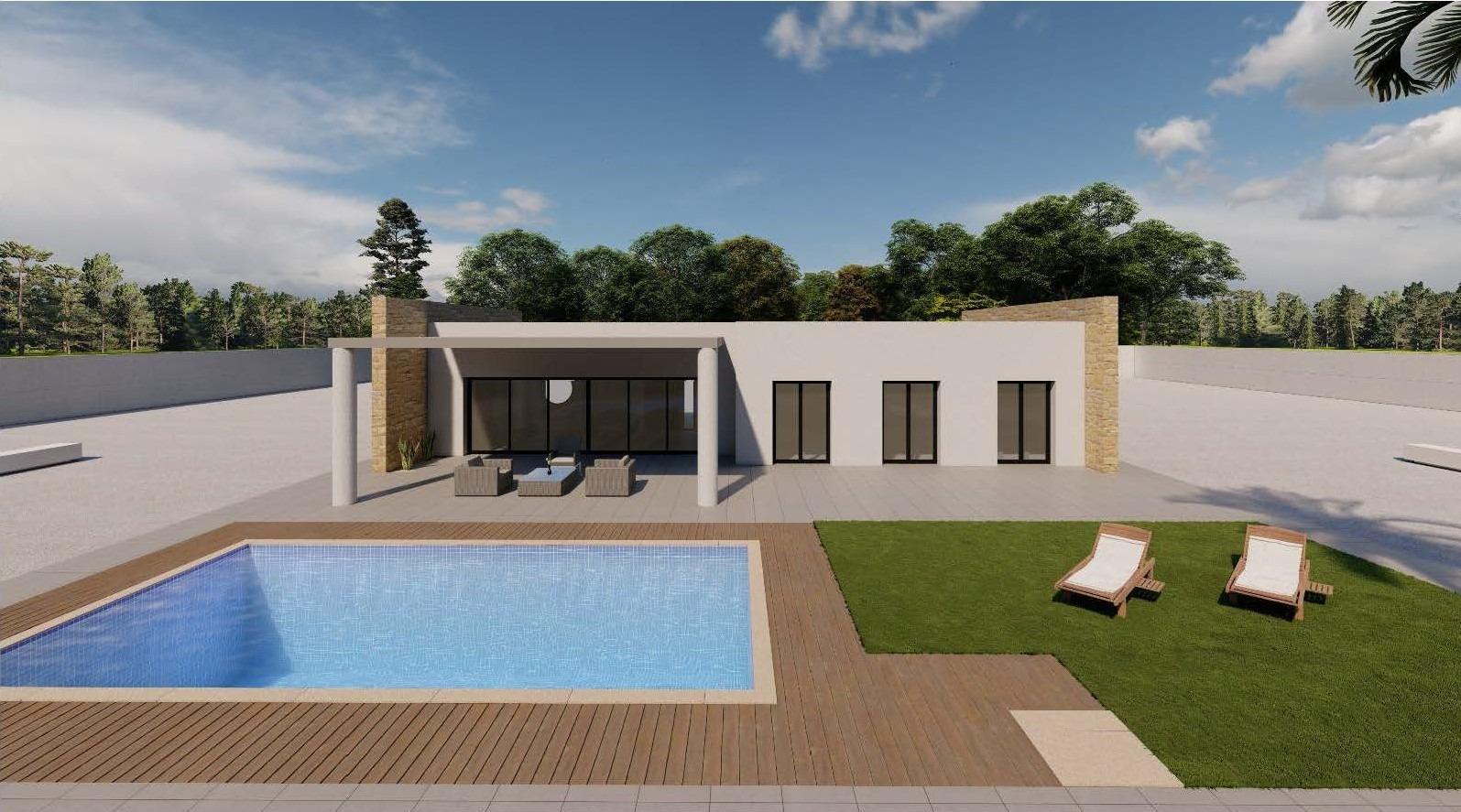 Modern newly built villa on a large rural plot near pinoso
