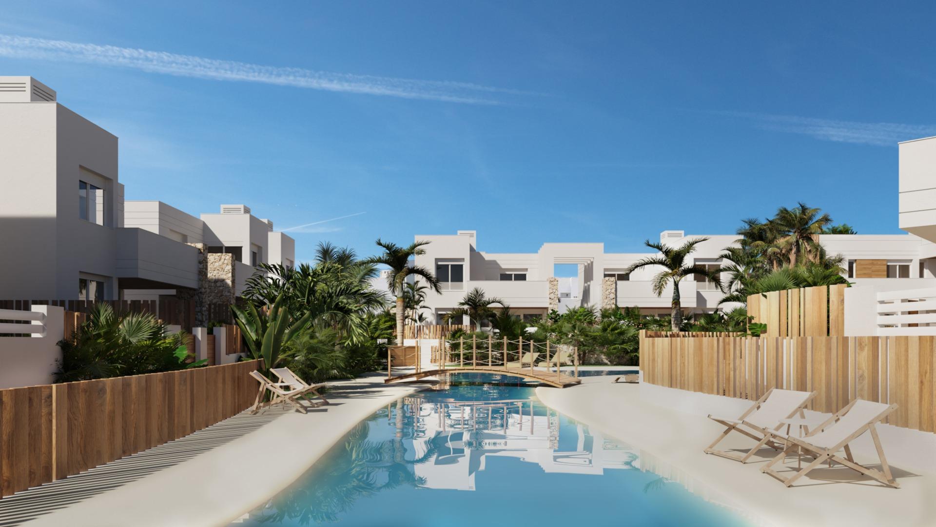 New build villas and bungalows just 250 meters from the beach in mar de pulpí