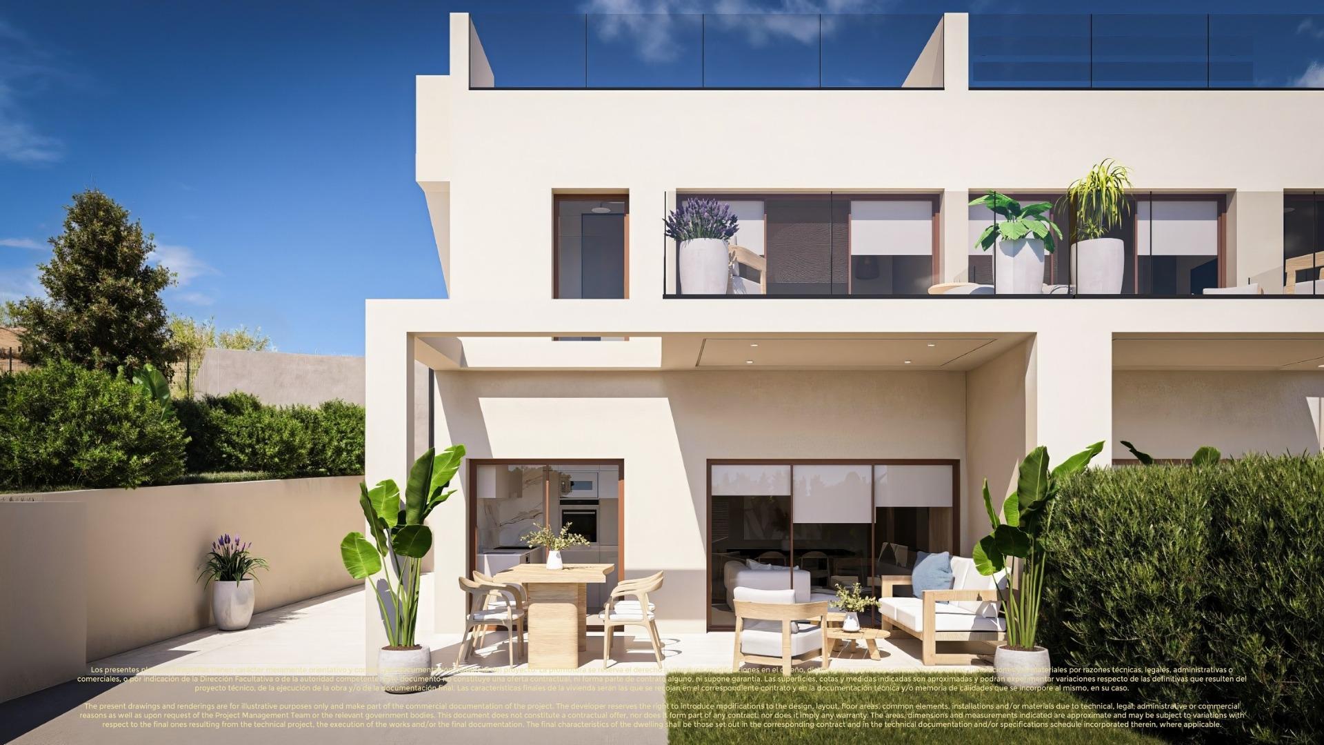 New build apartments and semi detached villas in corvera hills golf-murcia