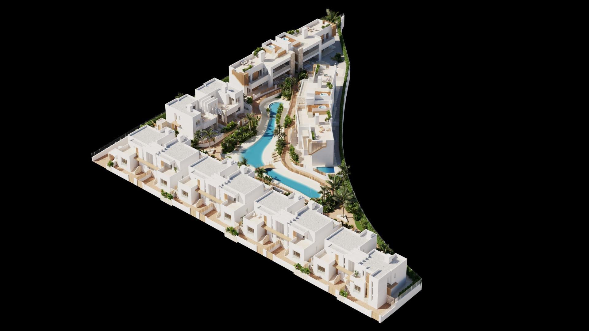 New build villas and bungalows just 250 meters from the beach in mar de pulpí