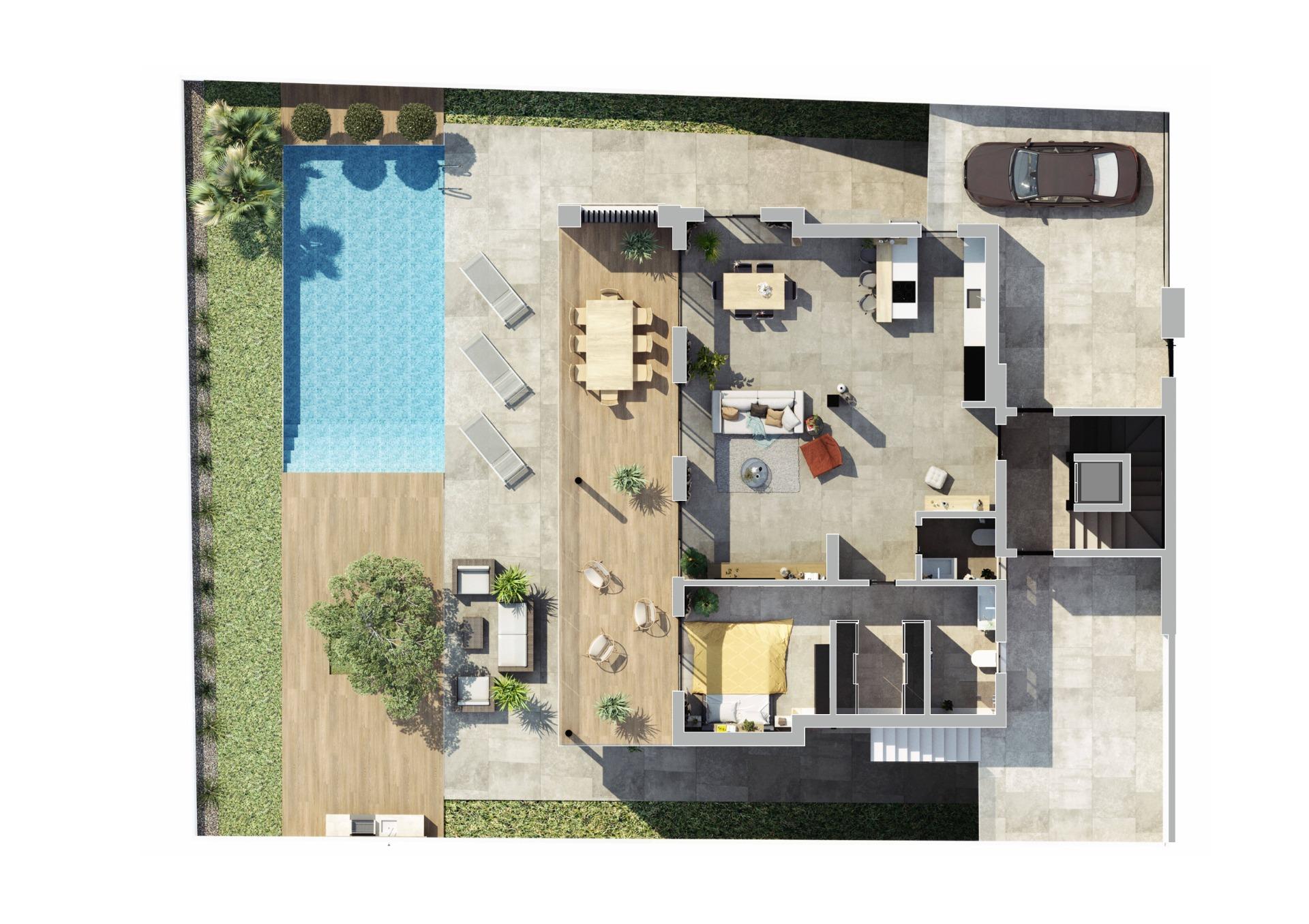 New build villas with golf views in ciudad quesada