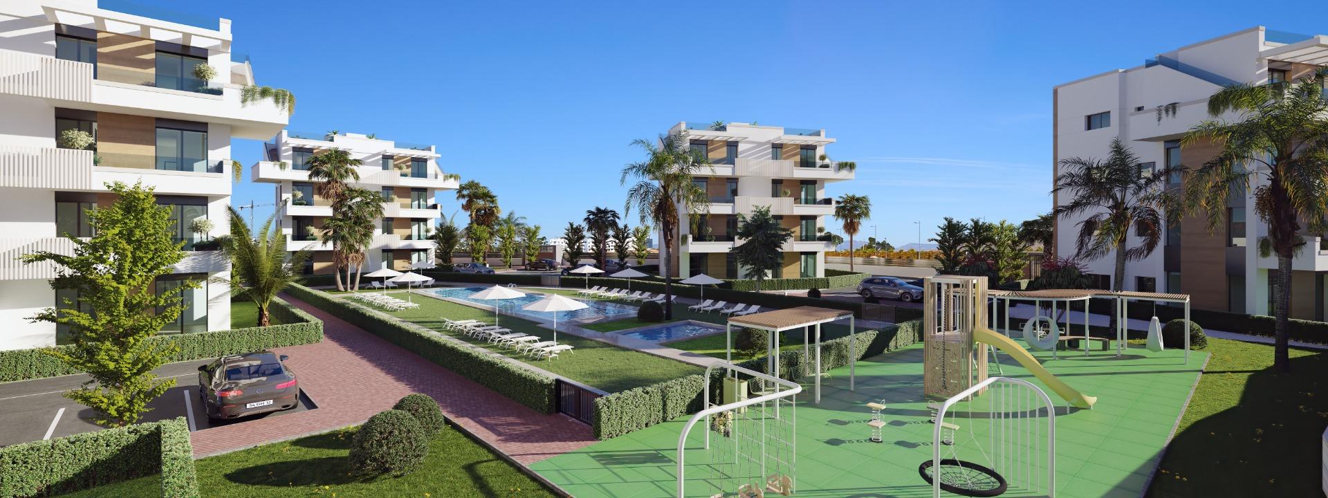 New build tourist apartments in santa rosalía lake and life resort costa cálida