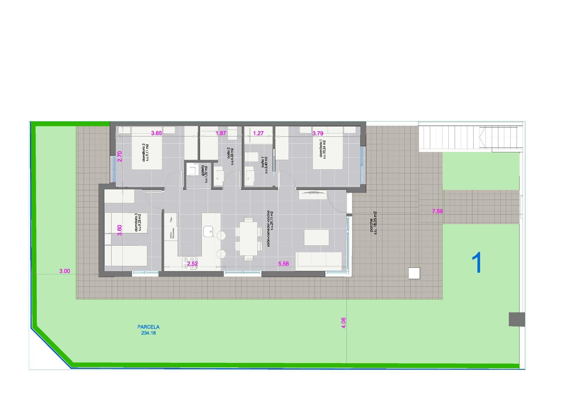 New build bungalows with garden or solarium near the beach in pilar de la horadada