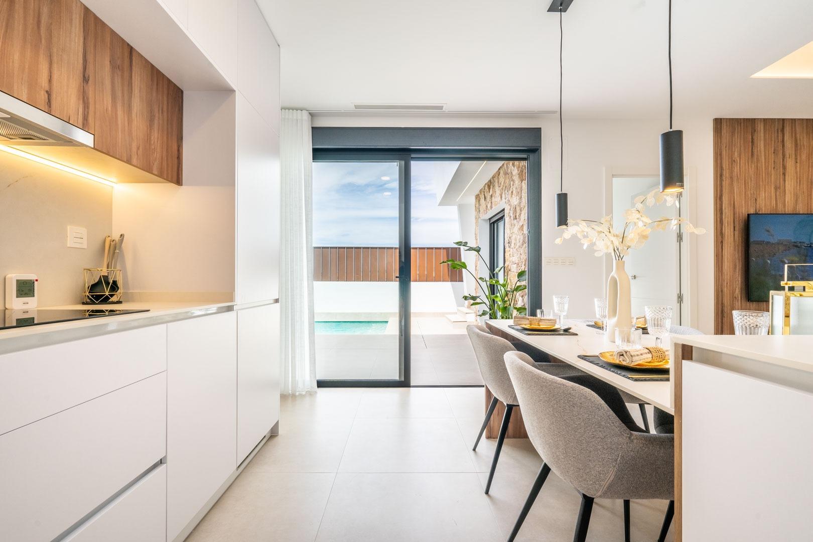 Newly built detached villas with private pool in roldán, torre-pacheco