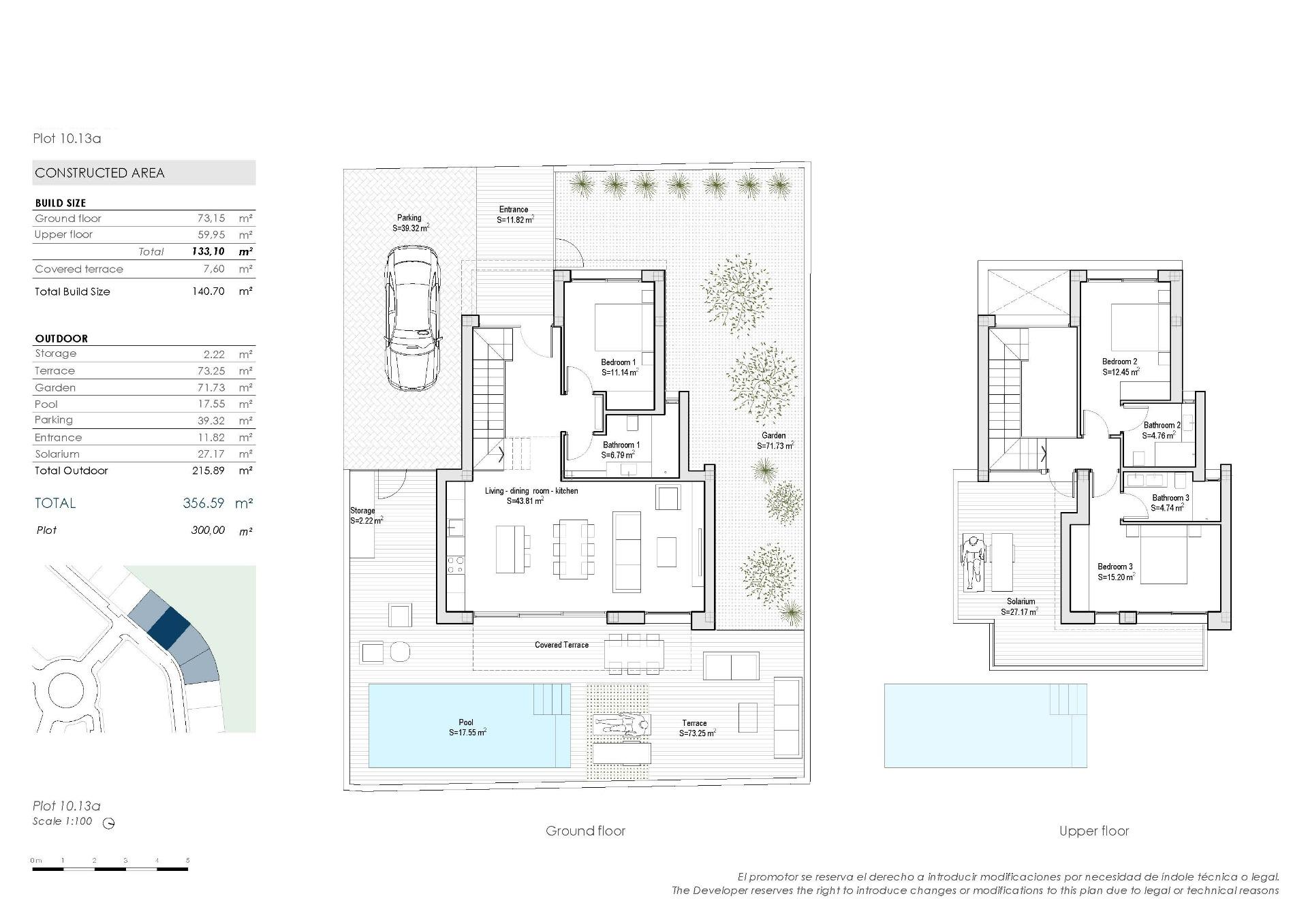 New build villas on the frontline of roda golf with private pool