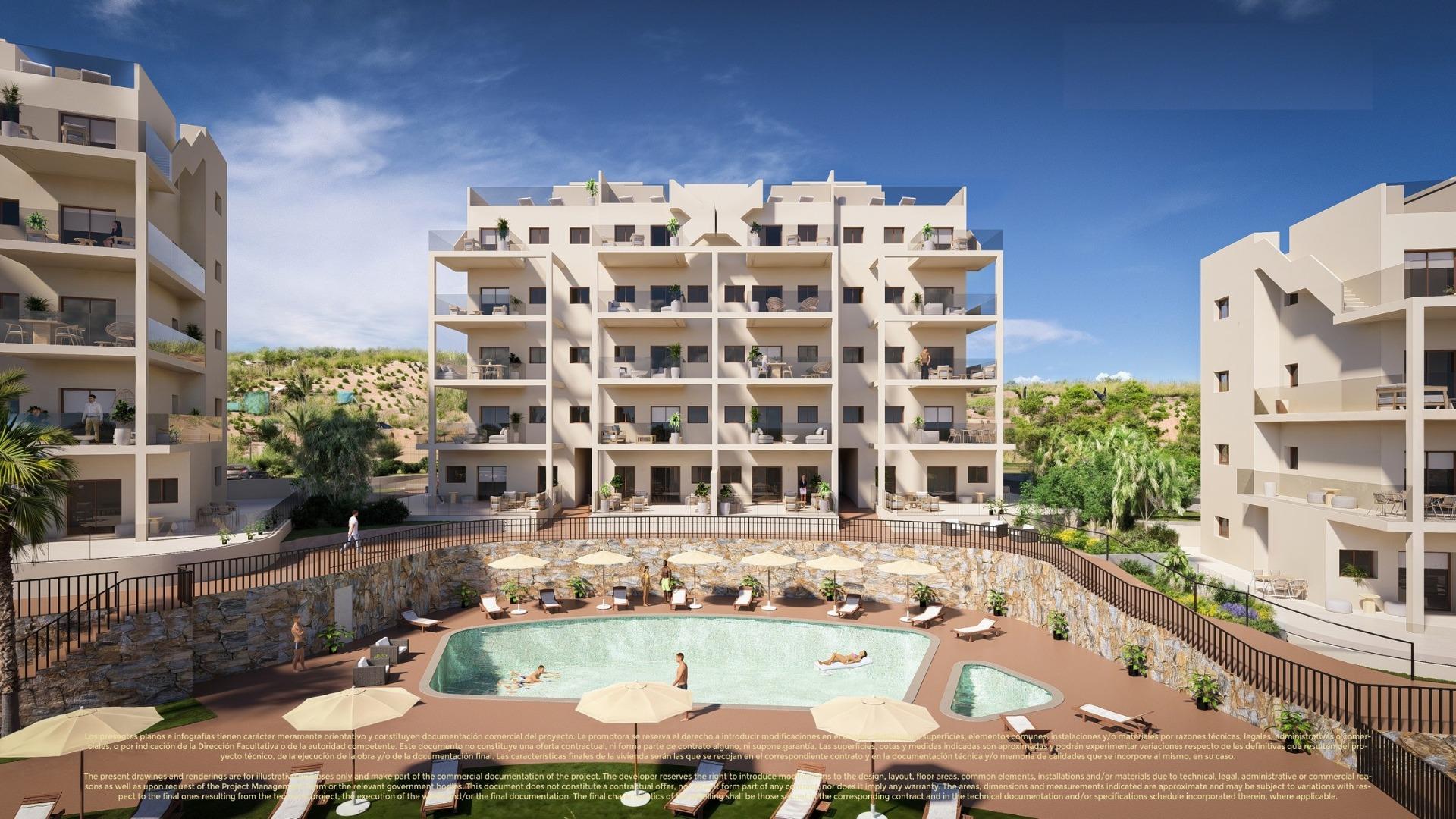 New build apartments and semi detached villas in corvera hills golf-murcia