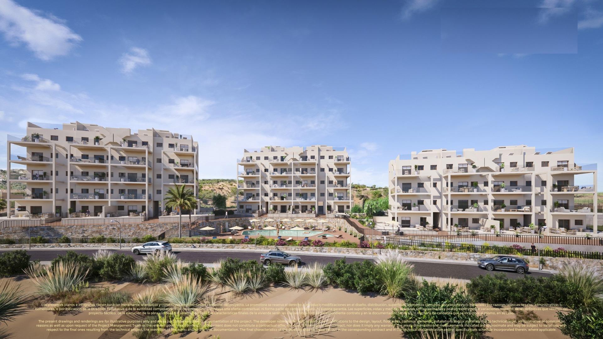 New build apartments and semi detached villas in corvera hills golf-murcia
