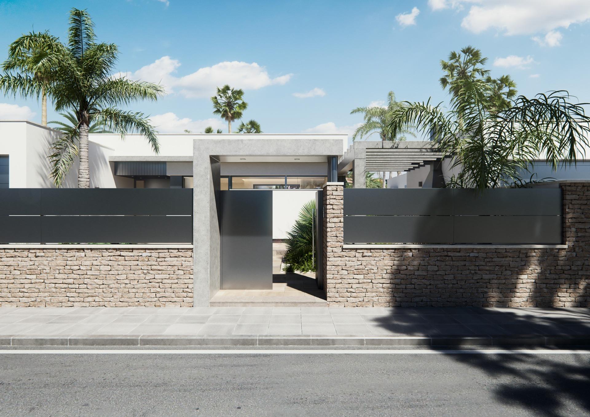 New built villa on a floor