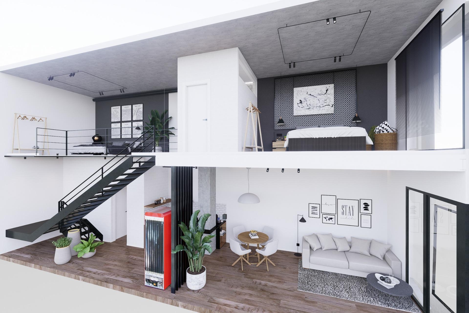 Modern duplex loft apartments in the heart of alicante