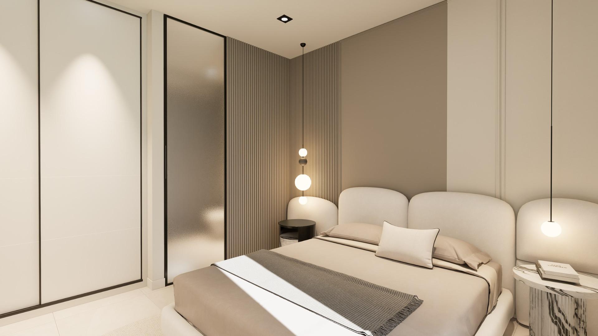 New build bungalows with garden or solarium near the beach in pilar de la horadada