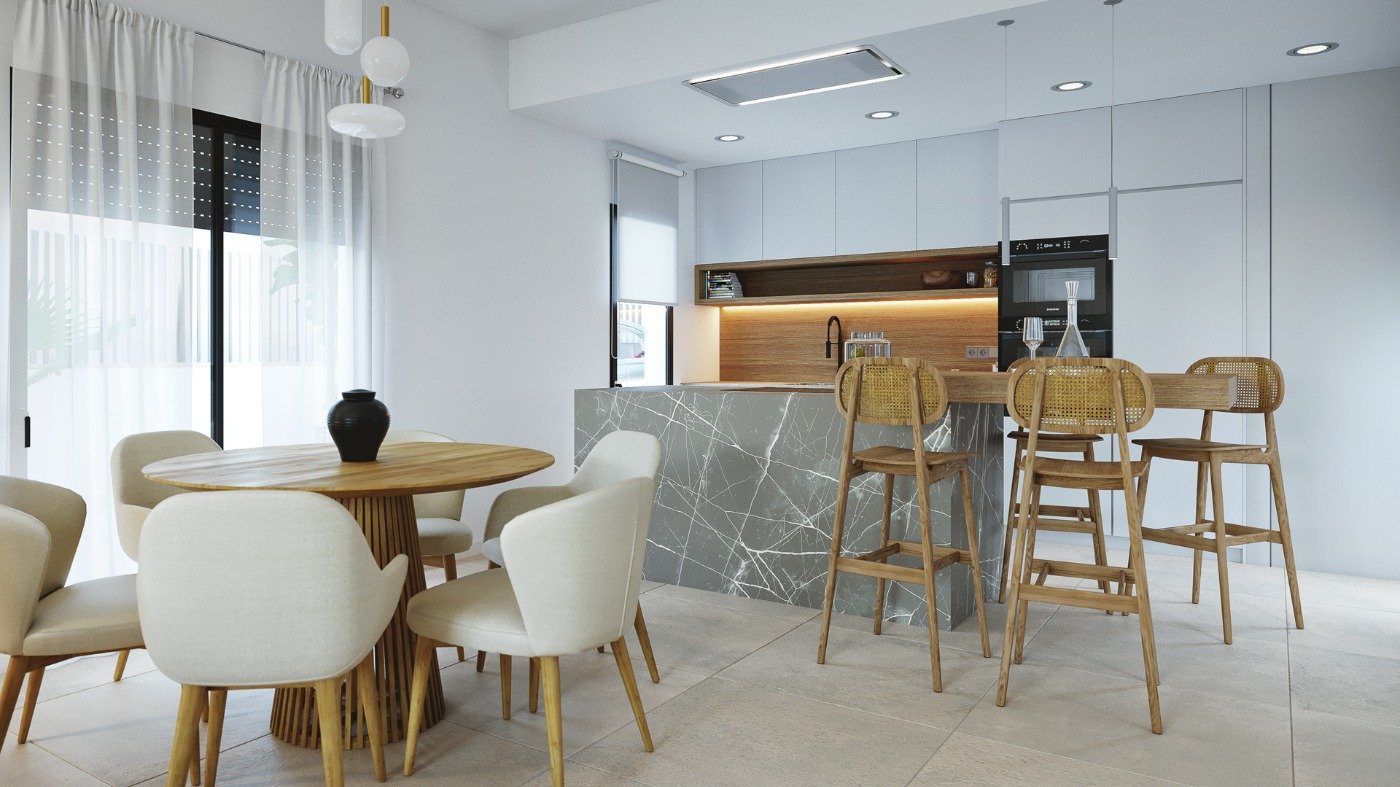 New build villas in altaona golf resort murcia with private pool and mountain views
