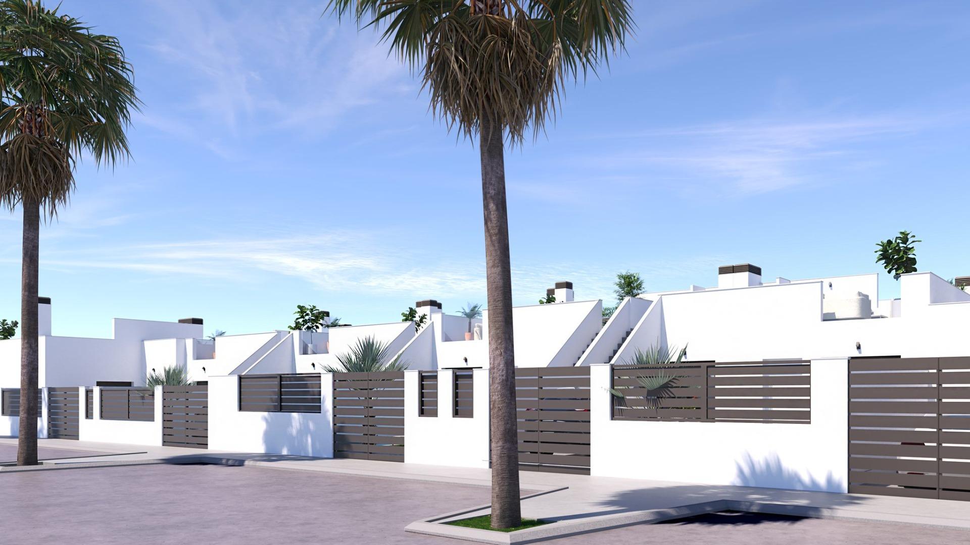 Modern, newly built semi-detached and terraced homes with private pools at el alba resort-torre pacheco