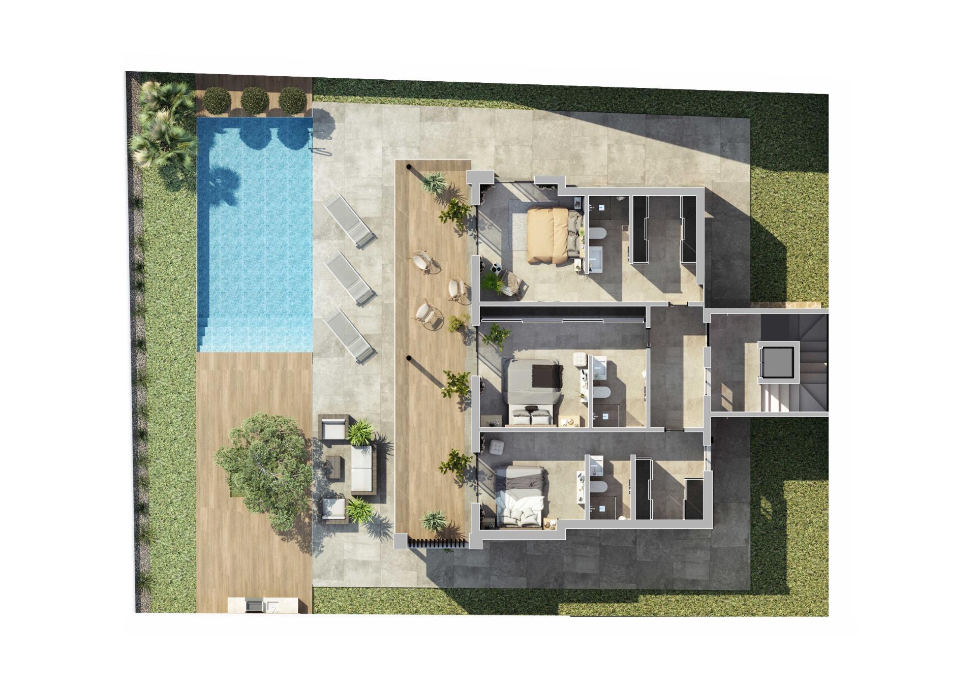 New build villas with golf views in ciudad quesada