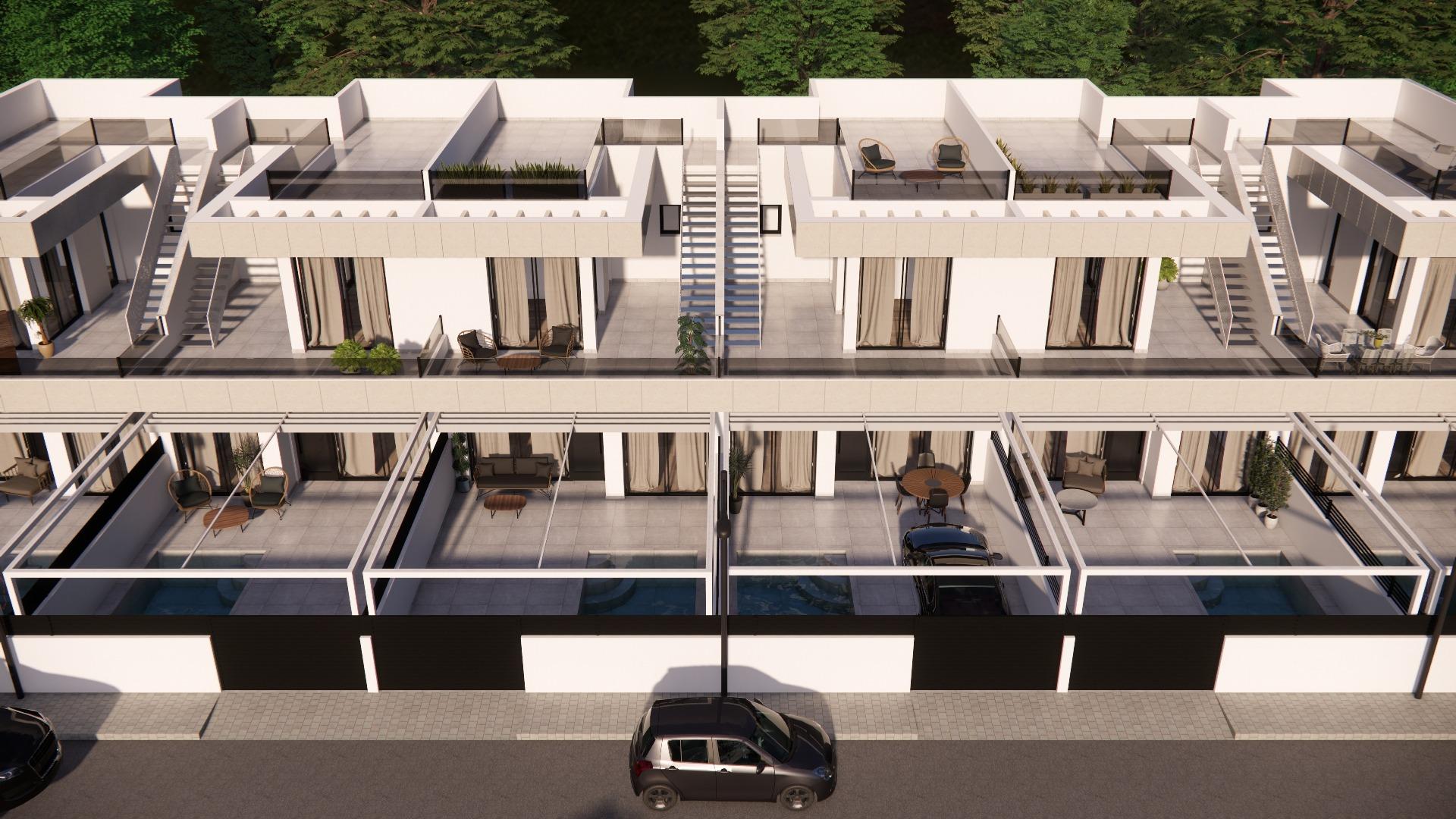 New build townhouses in rojales
