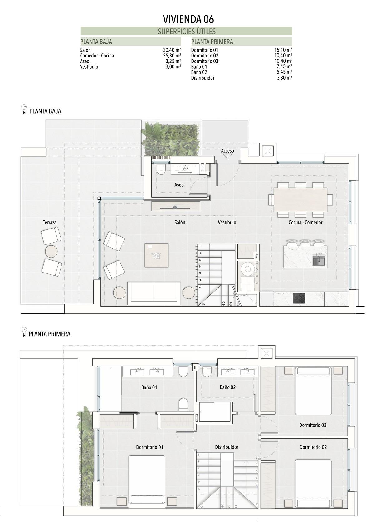 Modern semi detached villas with private pool in las filipinas-orihuela costa