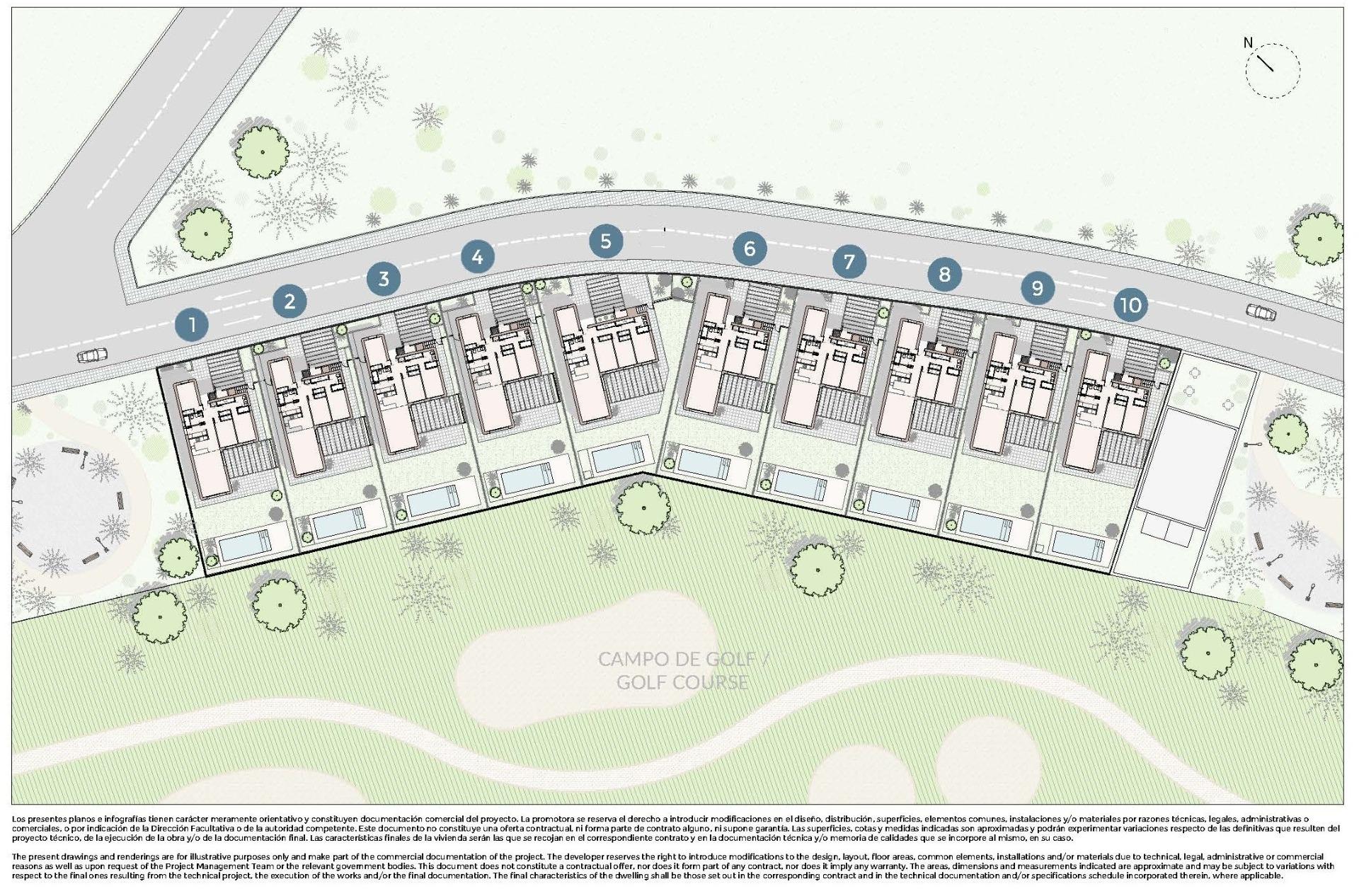New build golf front villas with private pool in corvera hills murcia