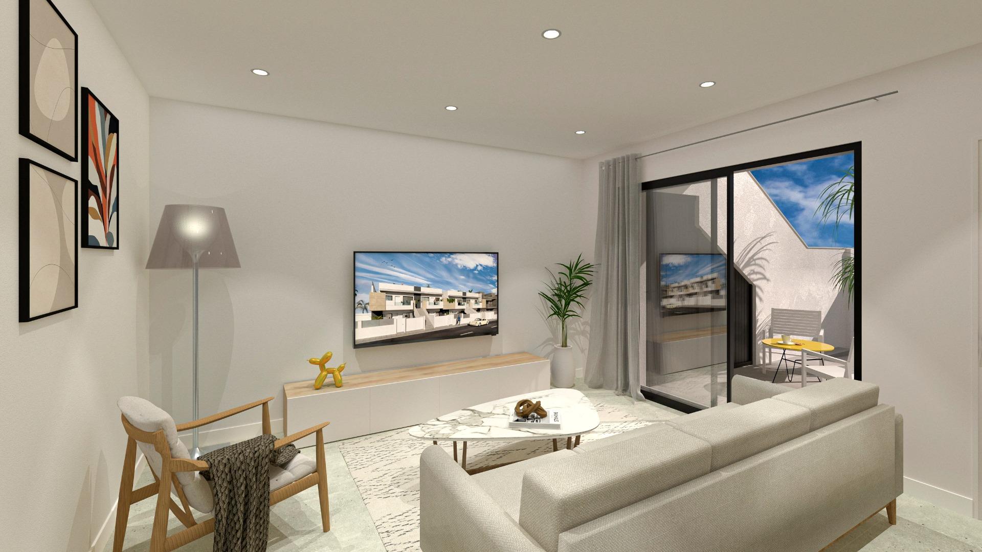 Modern new build bungalows for sale in san pedro del pinatar near the beach