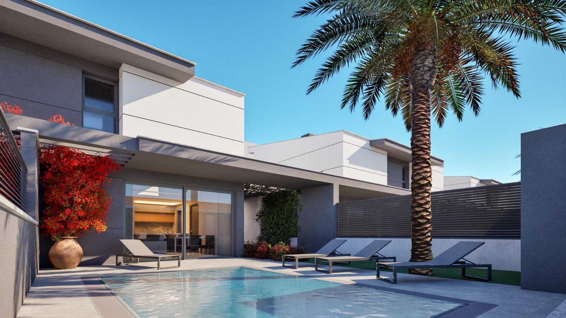 New build semi-detached villas in los nietos, la manga mar menor
