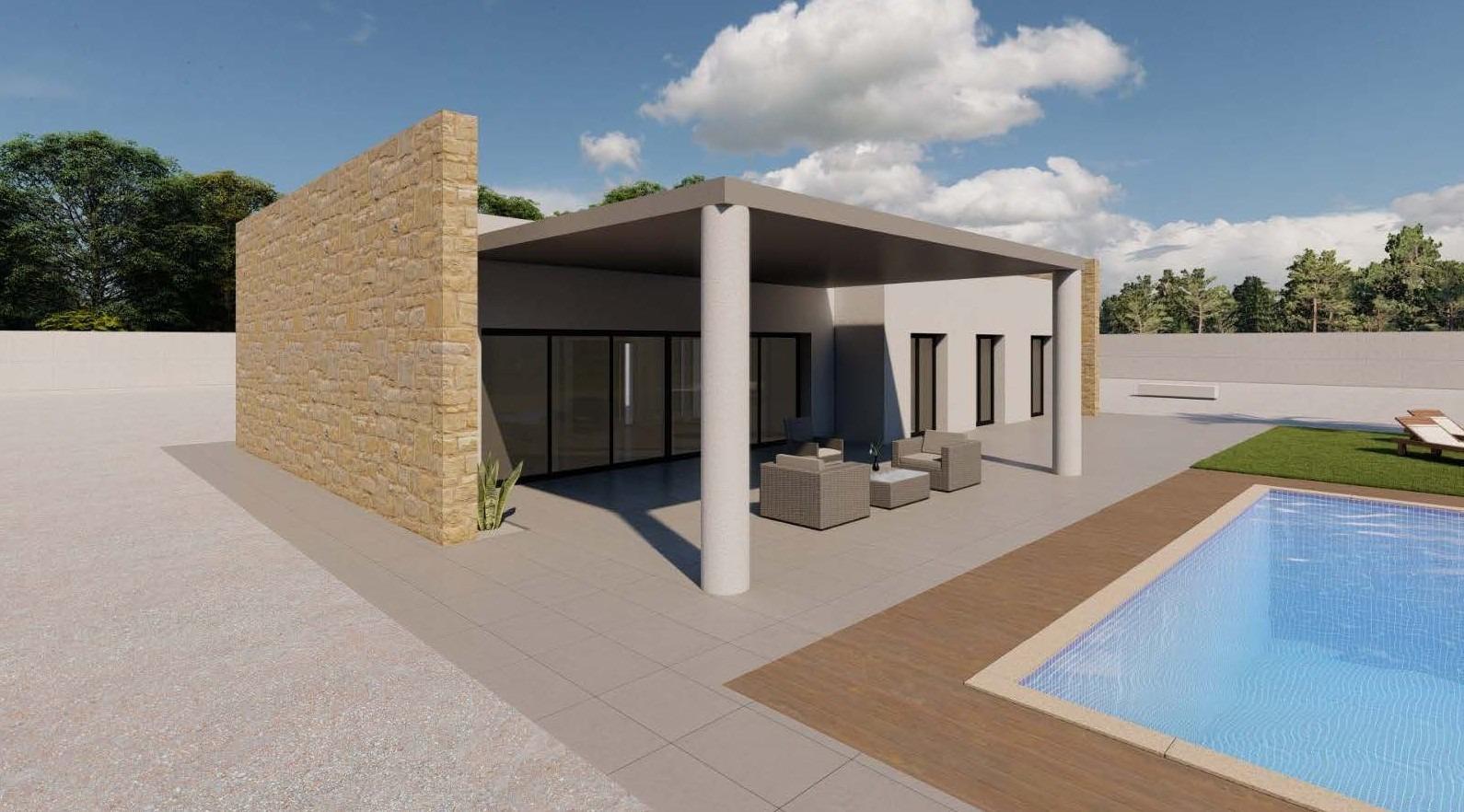Modern newly built villa on a large rural plot near pinoso