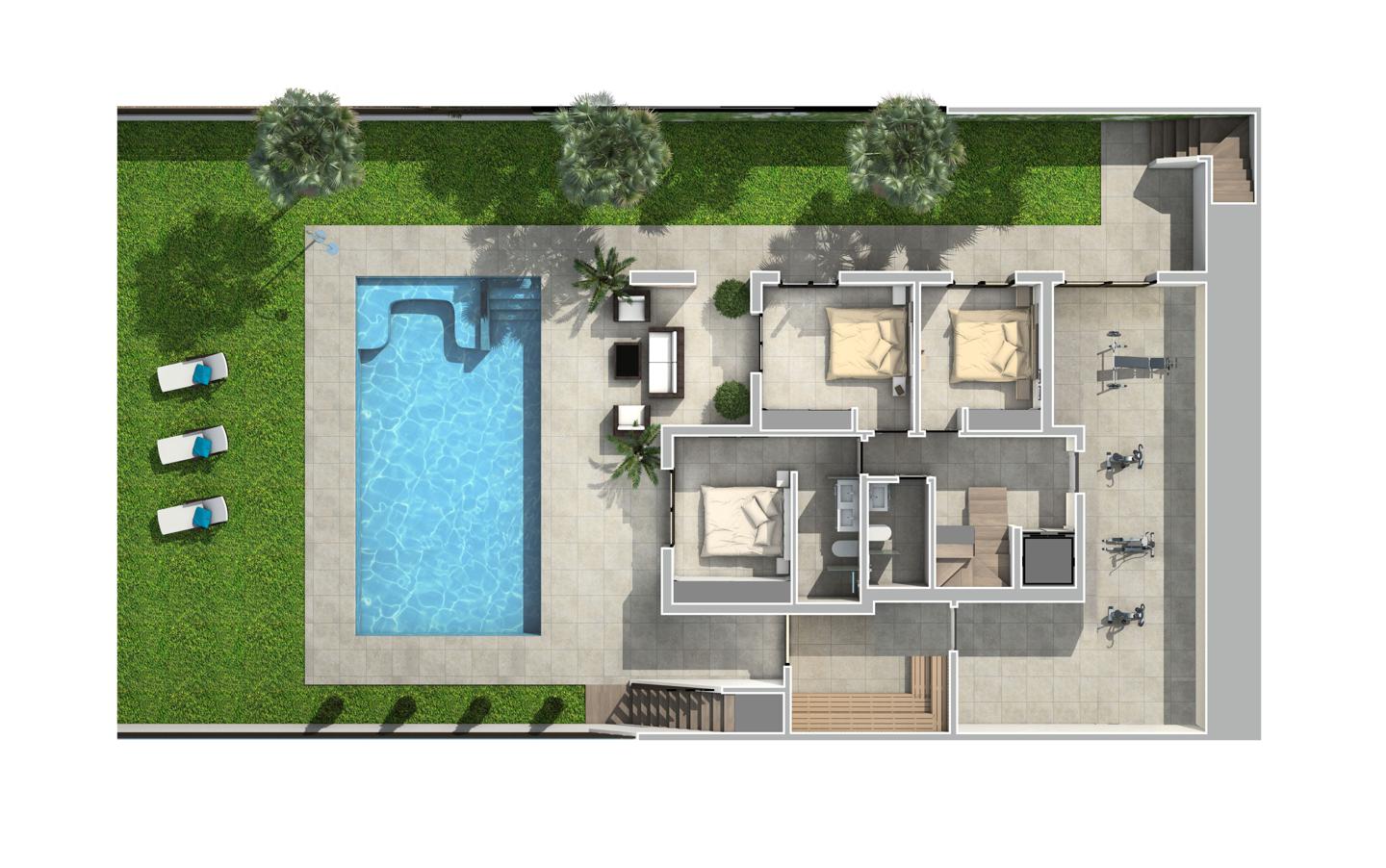 Luxury villa on the first line of the golf course