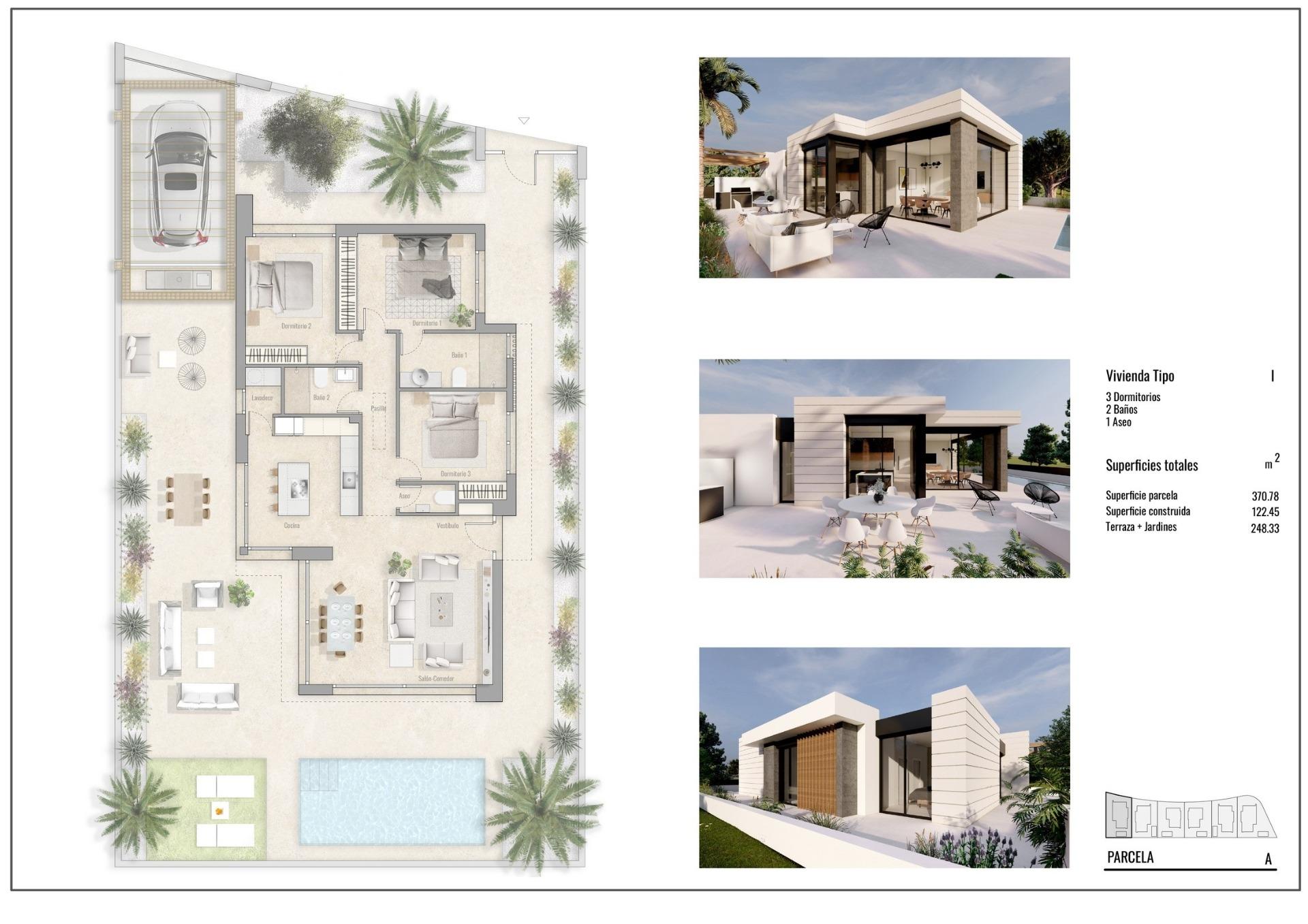New build villas in pilar de la horadada on the golf course