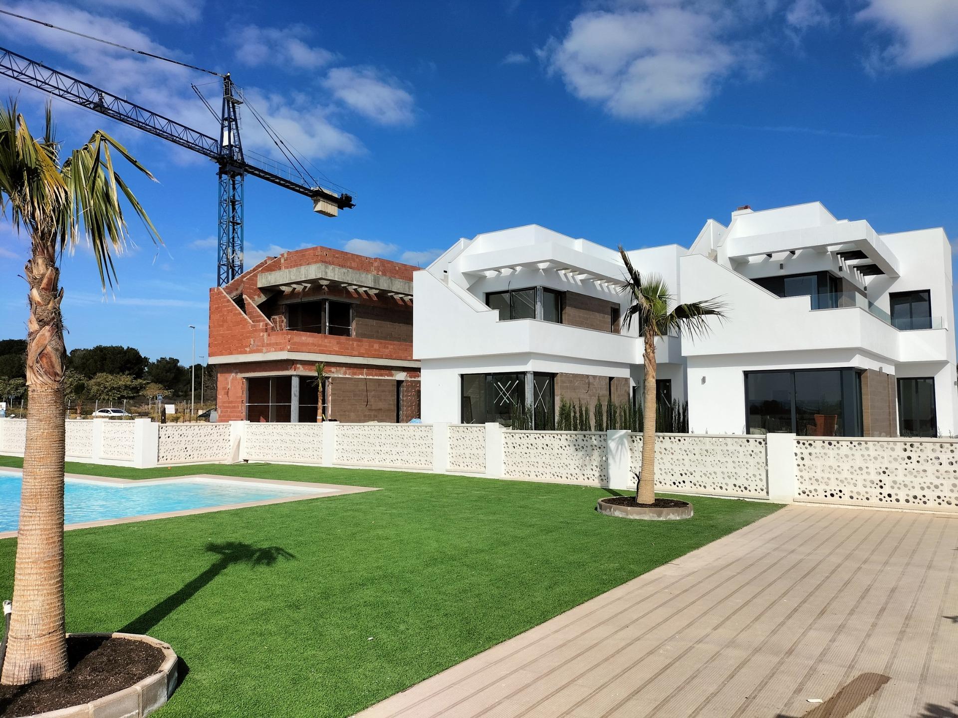 New build villas in pilar de la horadada on the golf course