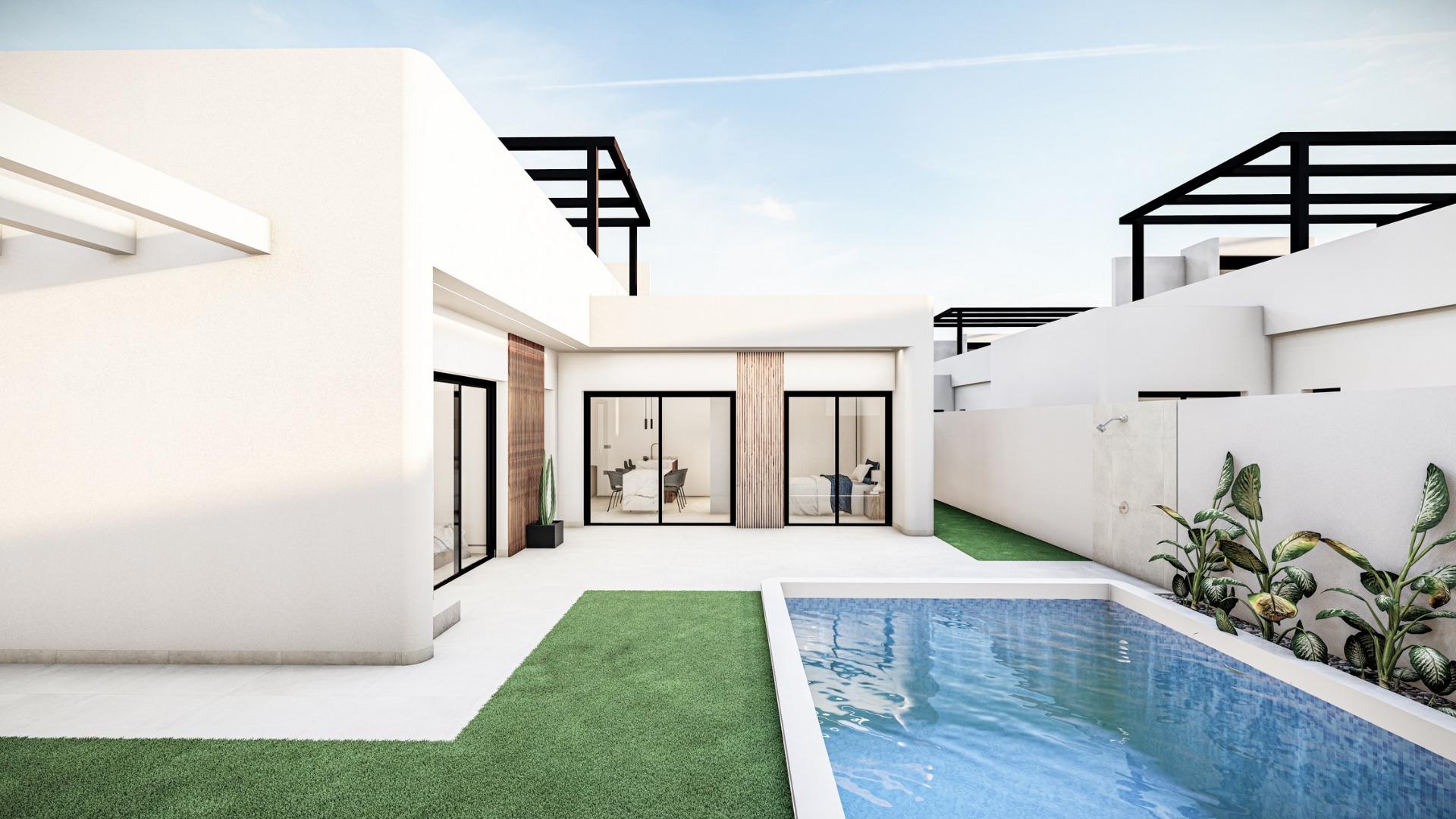 New build independent villas with private pool and solarium in roldán, torre-pacheco