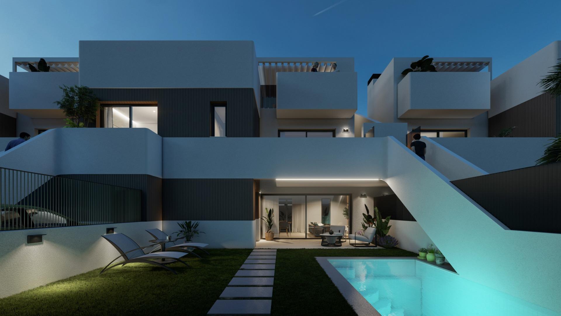 New build bungalows with private pool in san pedro del pinatar