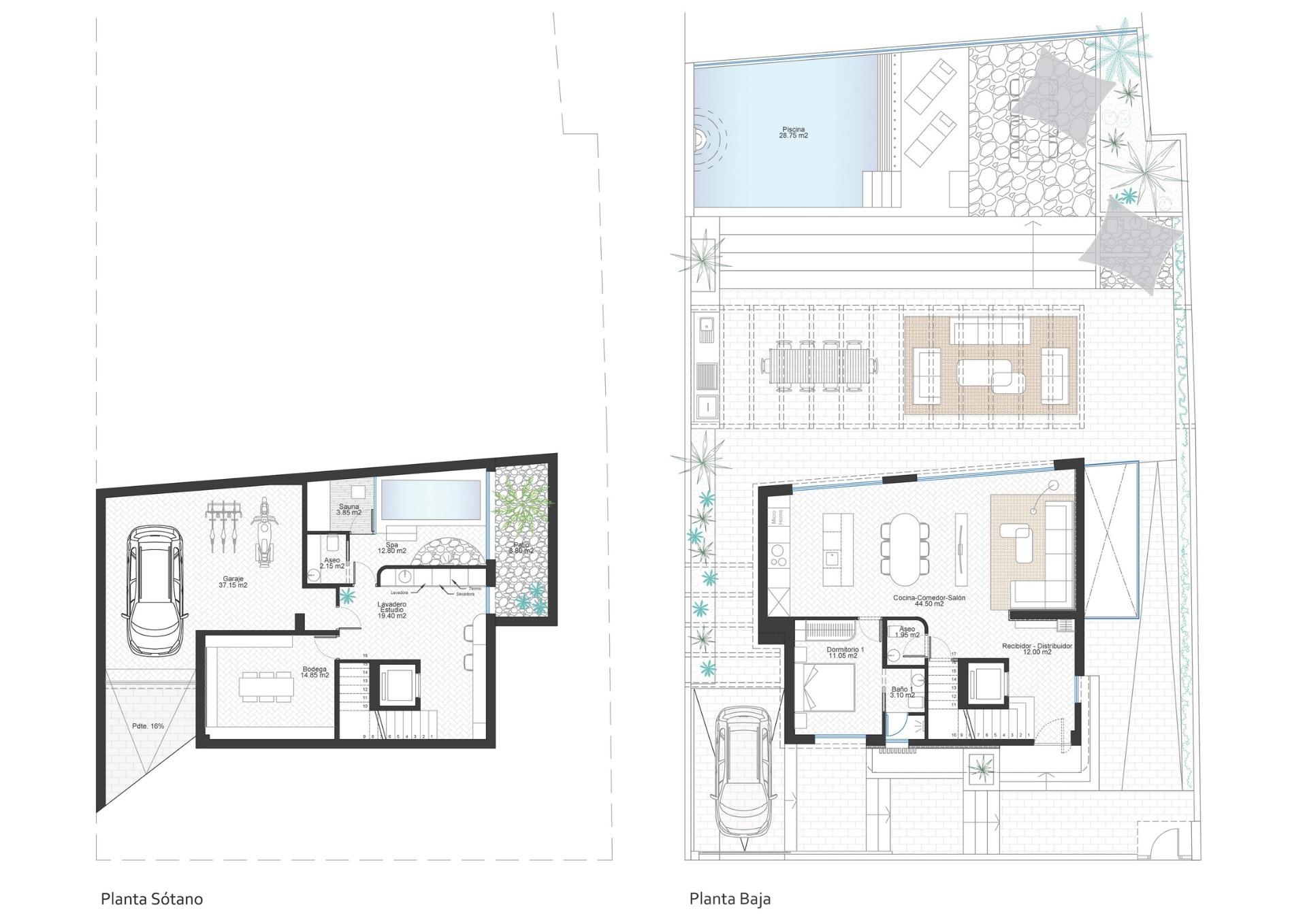 Exclusive frontline luxury villas in cala flores, cabo de palos