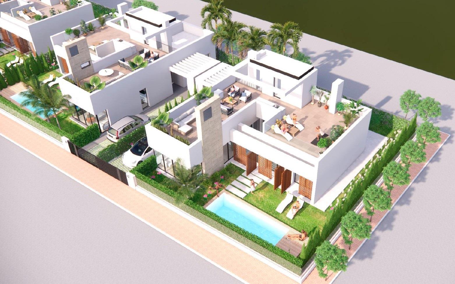 New build villas in private gated resort in province of murcia