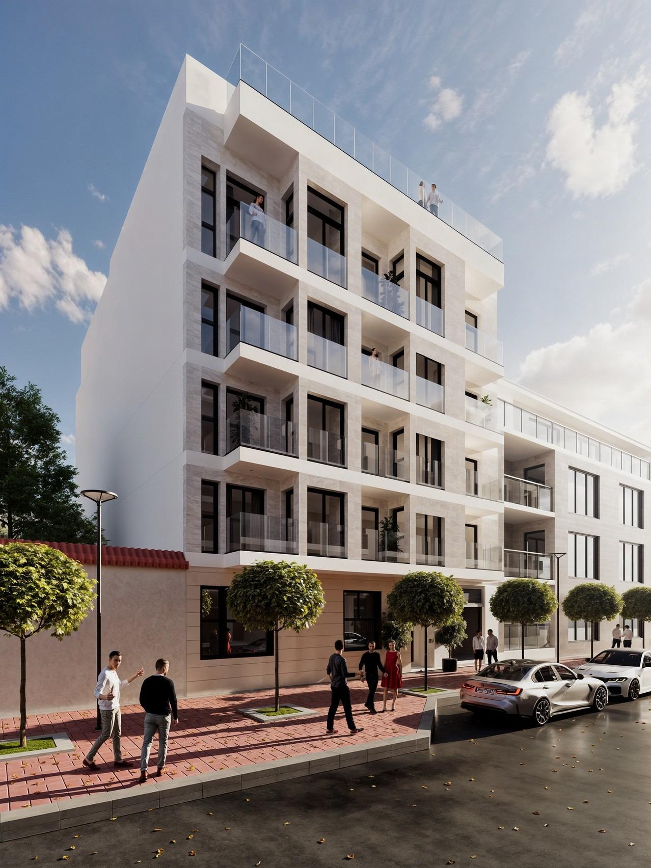 New build apartments with rooftop pool just 600 m from the beach in guardamar del segura