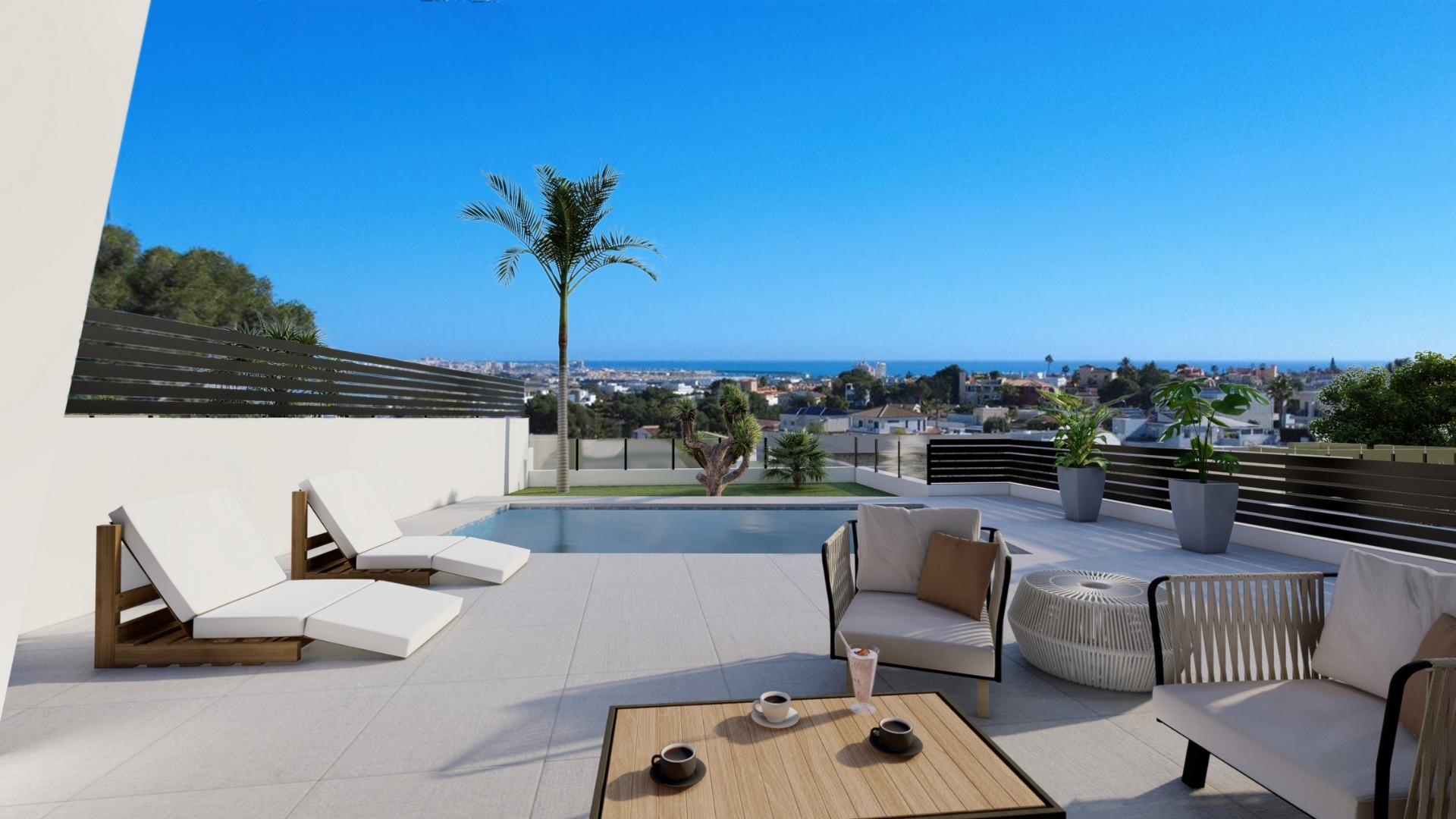 New-build one-story villas with private pool in torrevieja