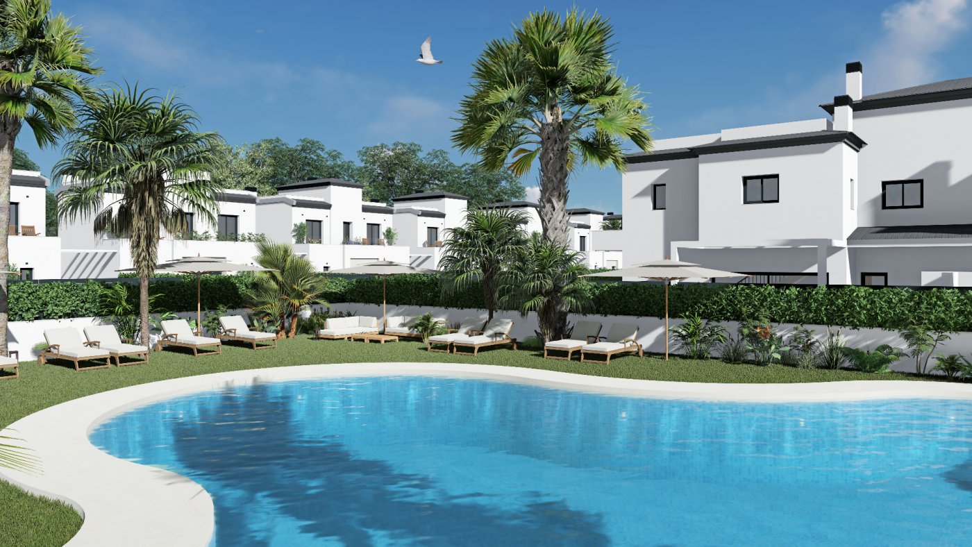 New build townhouses and quads in gran alacant near the beach