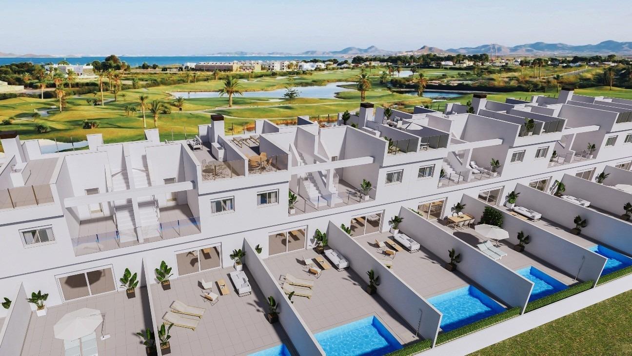 New-build townhouses on the frontline of la serena golf in los alcázares