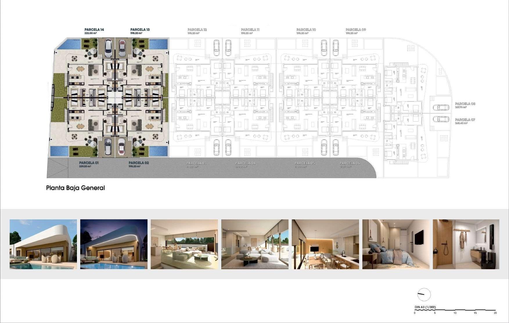 New build corner quad villas with private pool in dolores, alicante