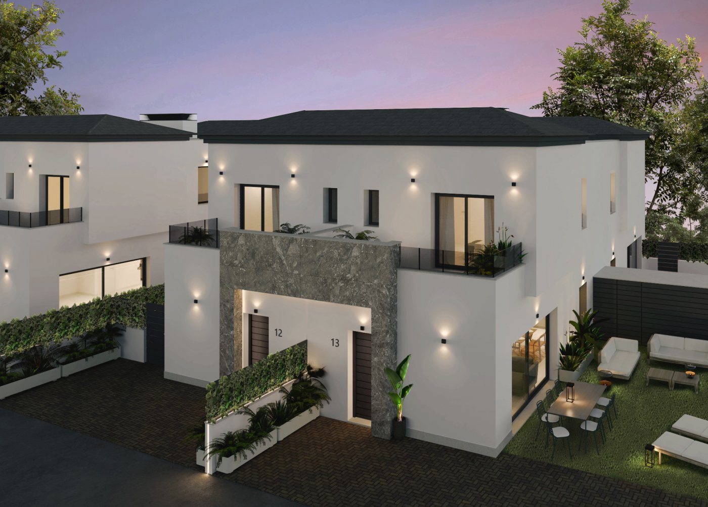 New build townhouses and quads in gran alacant near the beach
