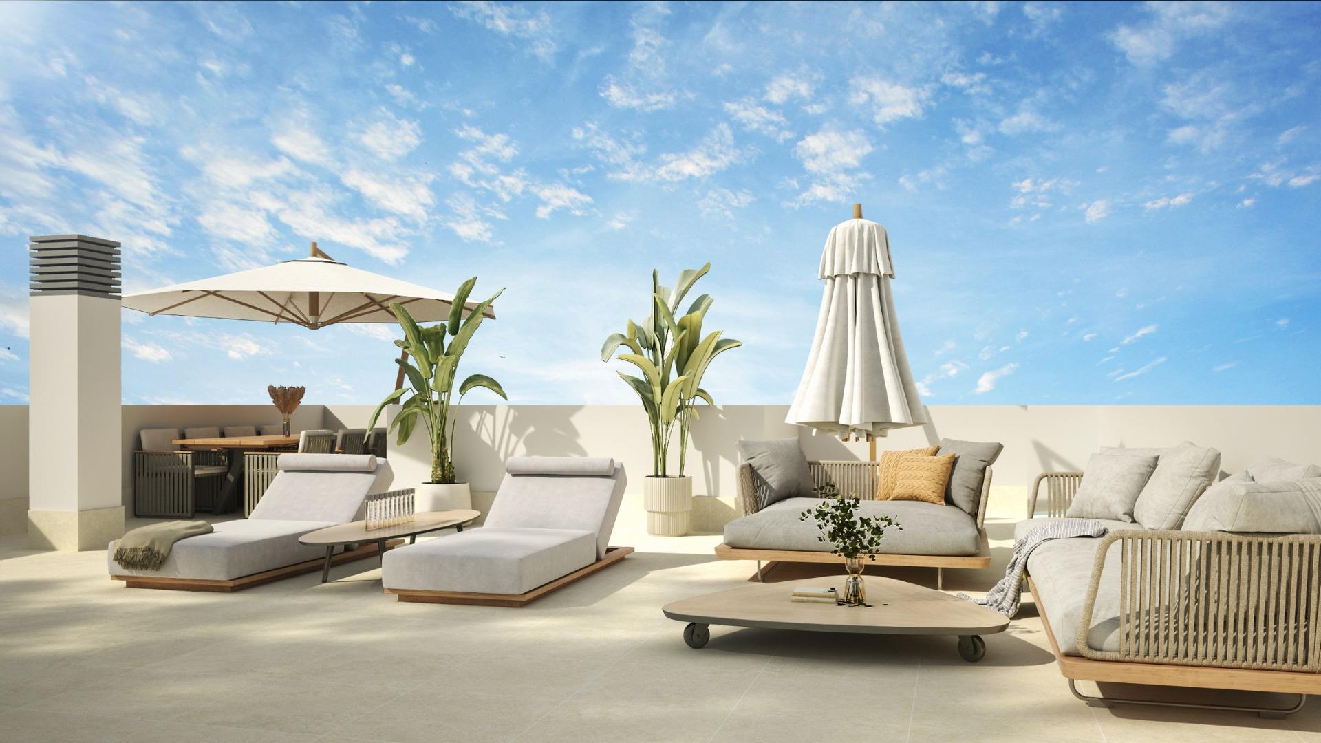 New build townhouses with private pool in avileses, murcia