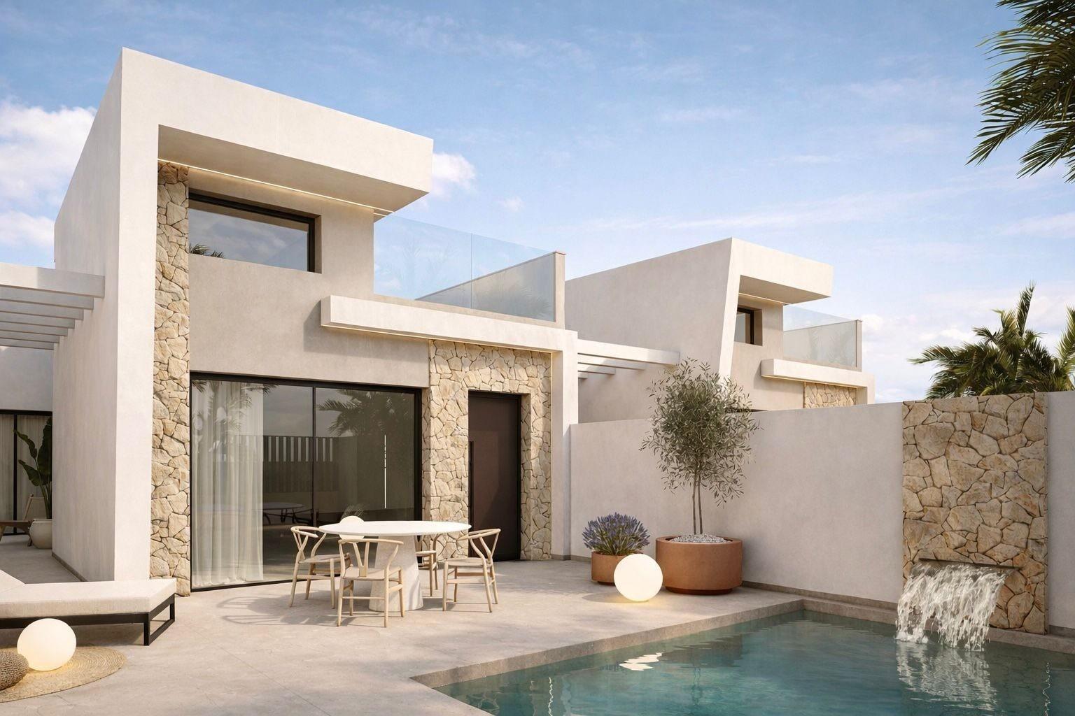 Exclusive new build villas with private pool near the beach in los alcazares