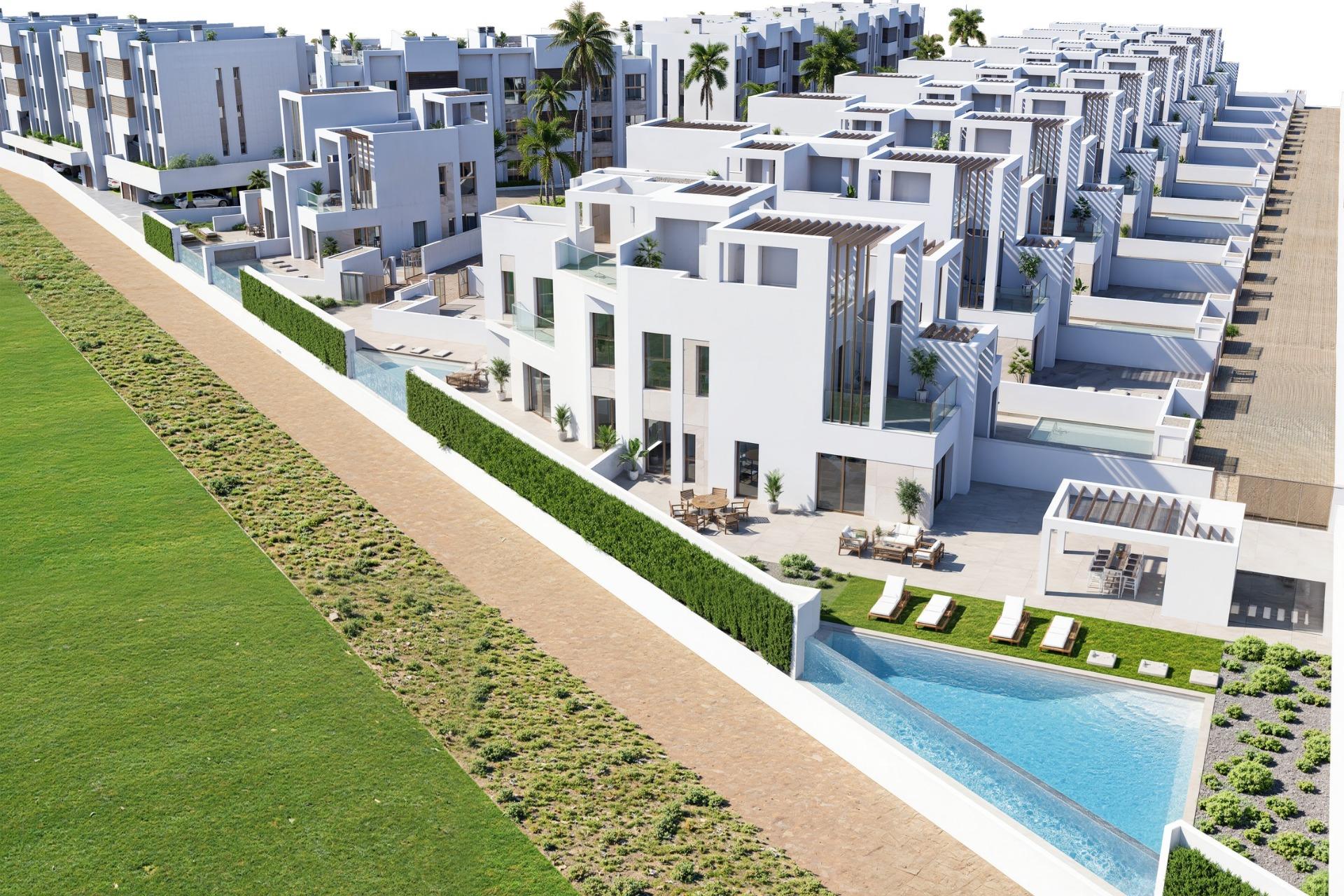 New build villas with private pool at serena golf-los alcazares