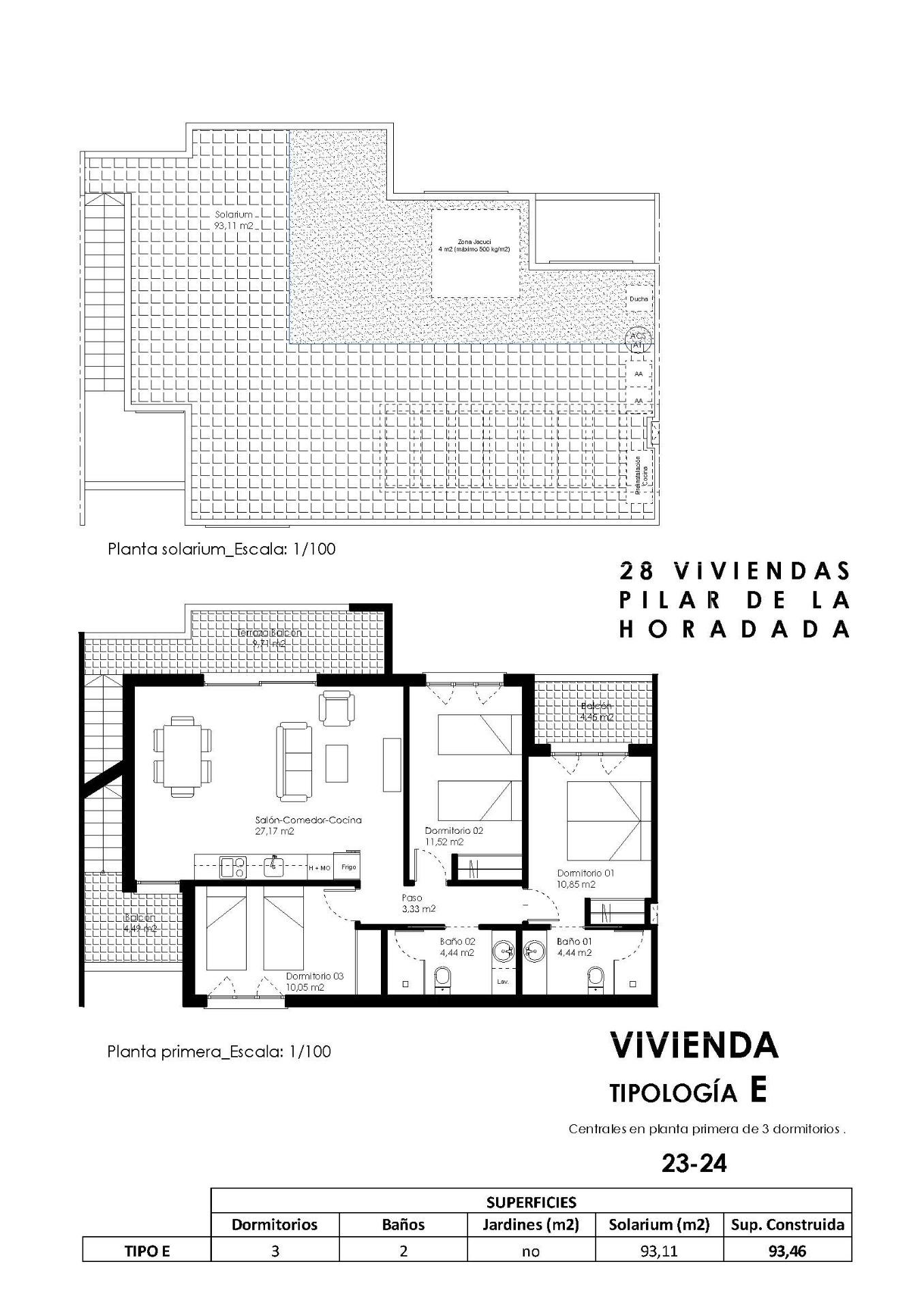 Newly built bungalows with solarium or garden in pilar de la horadada