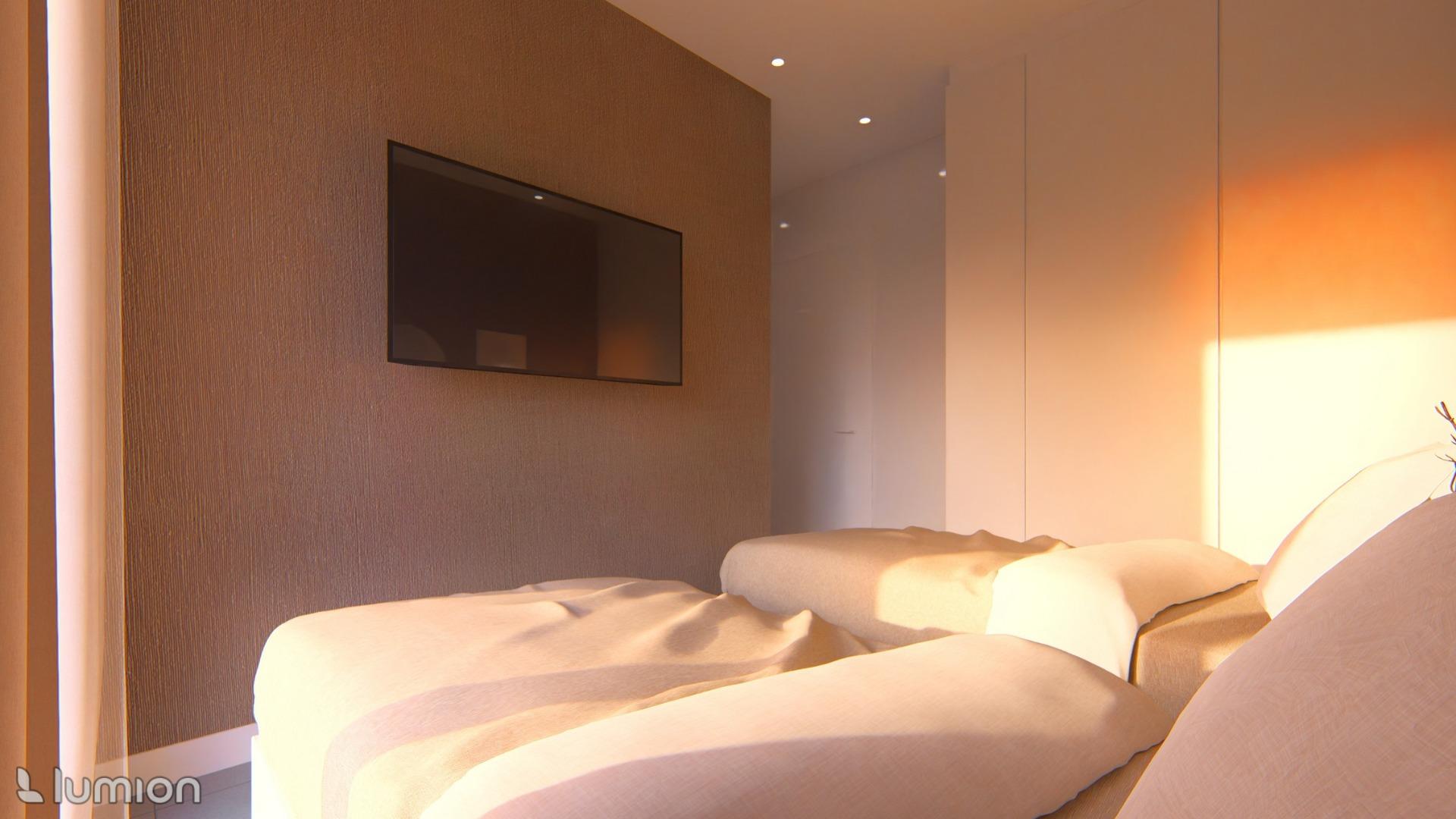 Modern semi-detached villas with private pool near the sea in santiago de la ribera