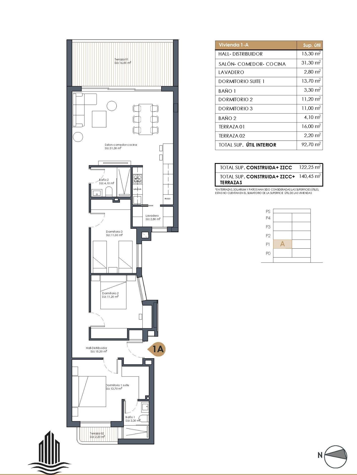 New build apartments in the centre of guardamar del segura near the beach