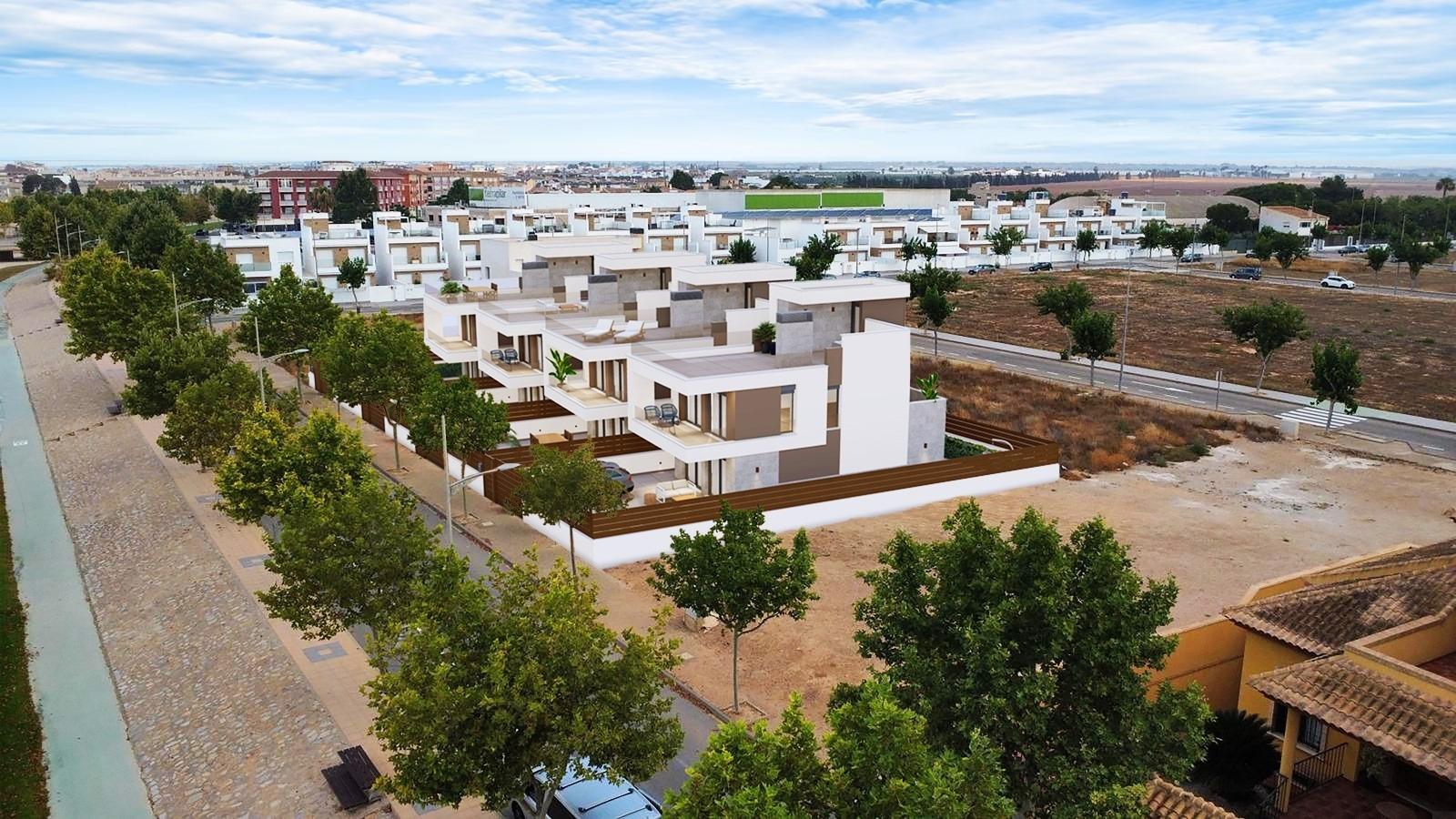 New build villas with private pool in pilar de la horadada near the beach