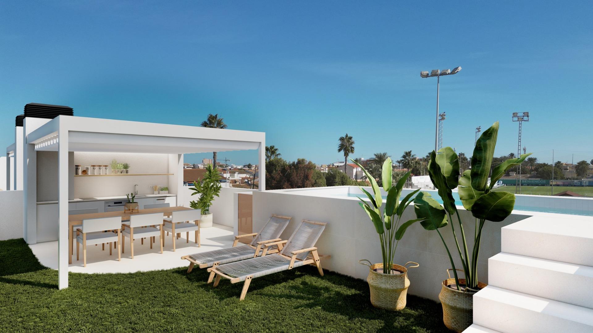 New build bungalows with private pool in san pedro del pinatar
