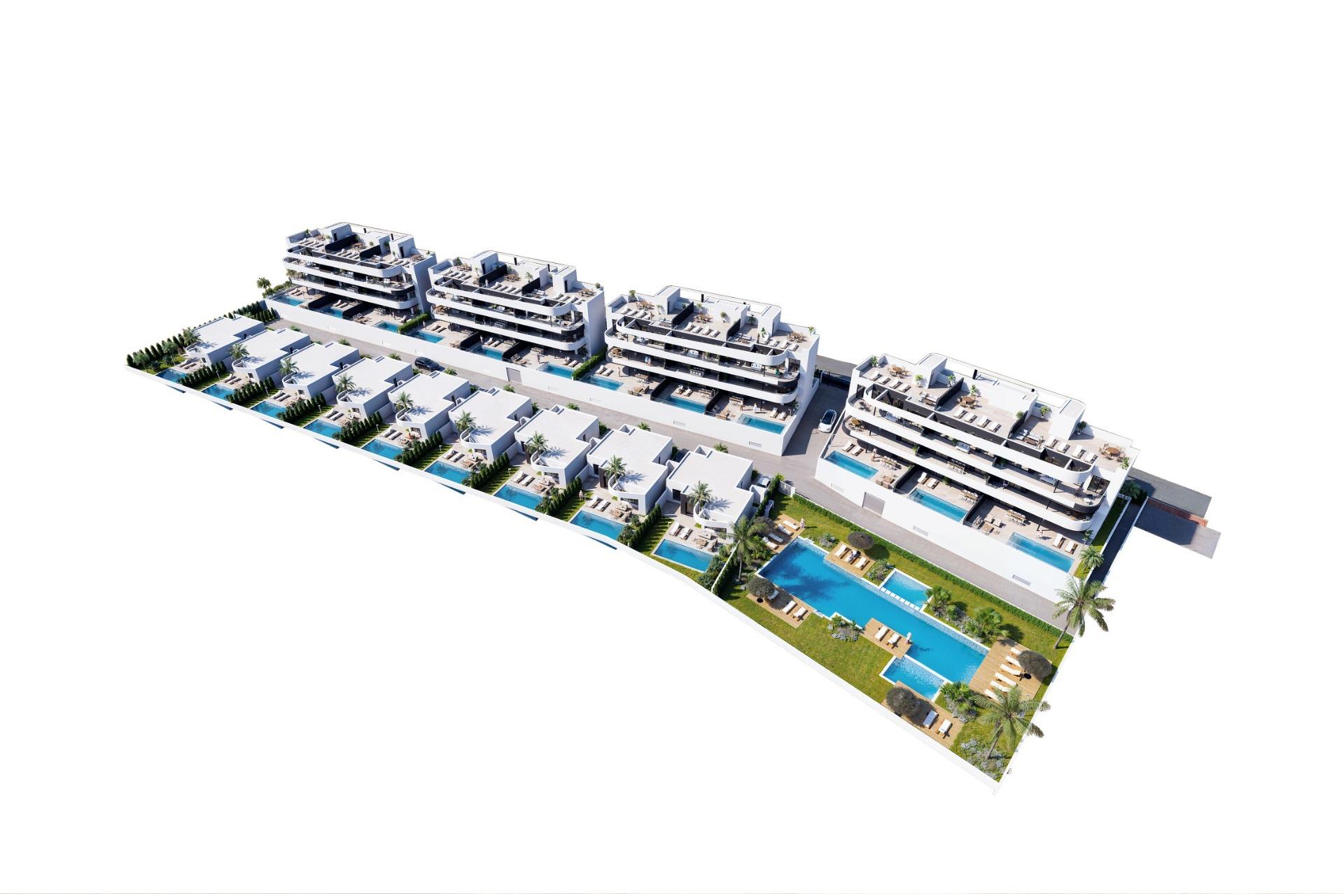 New build golf front apartments and villas in la serena golf los alcazares